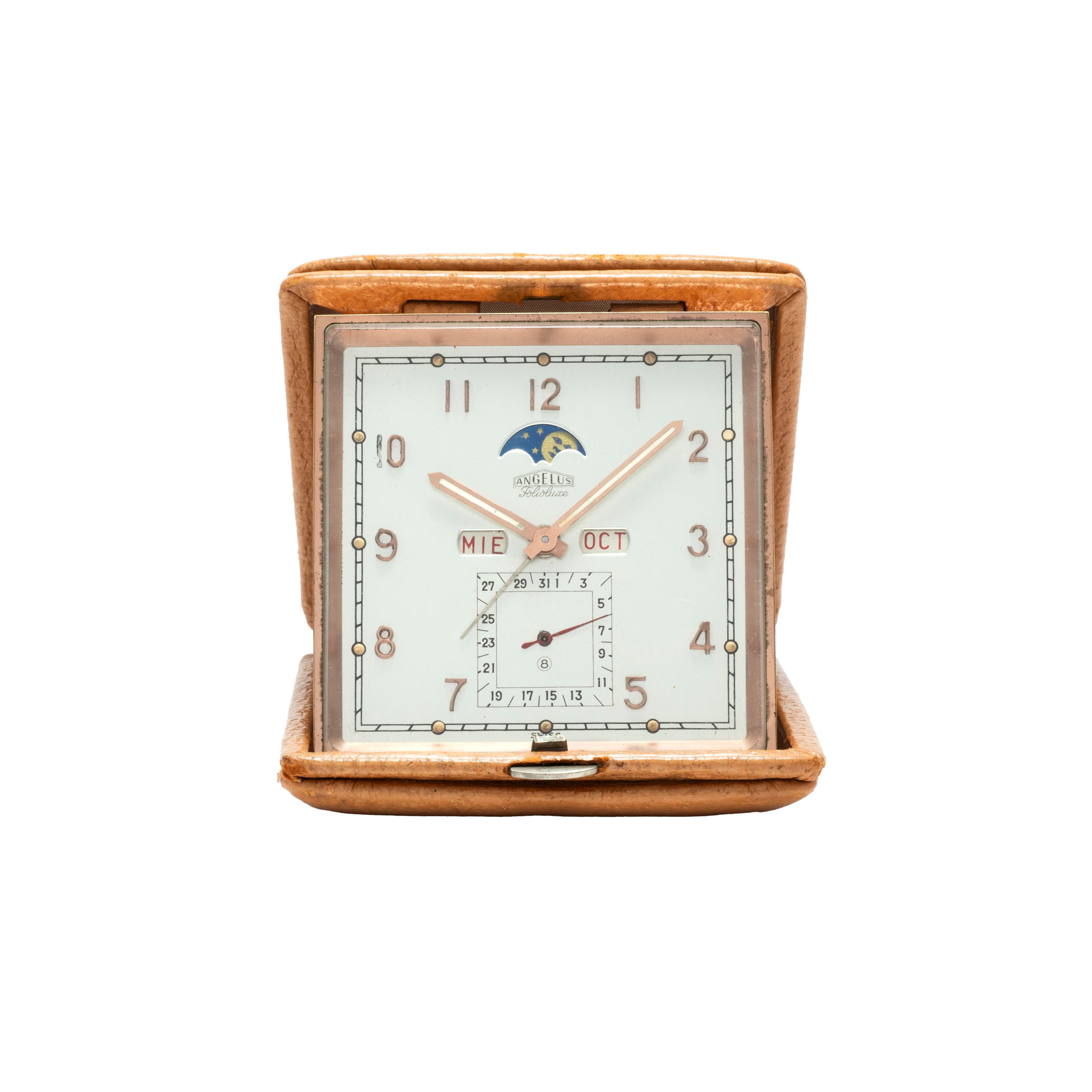 Angelus Triple-Calendar Moonphase Alarm Clock – Analog:Shift