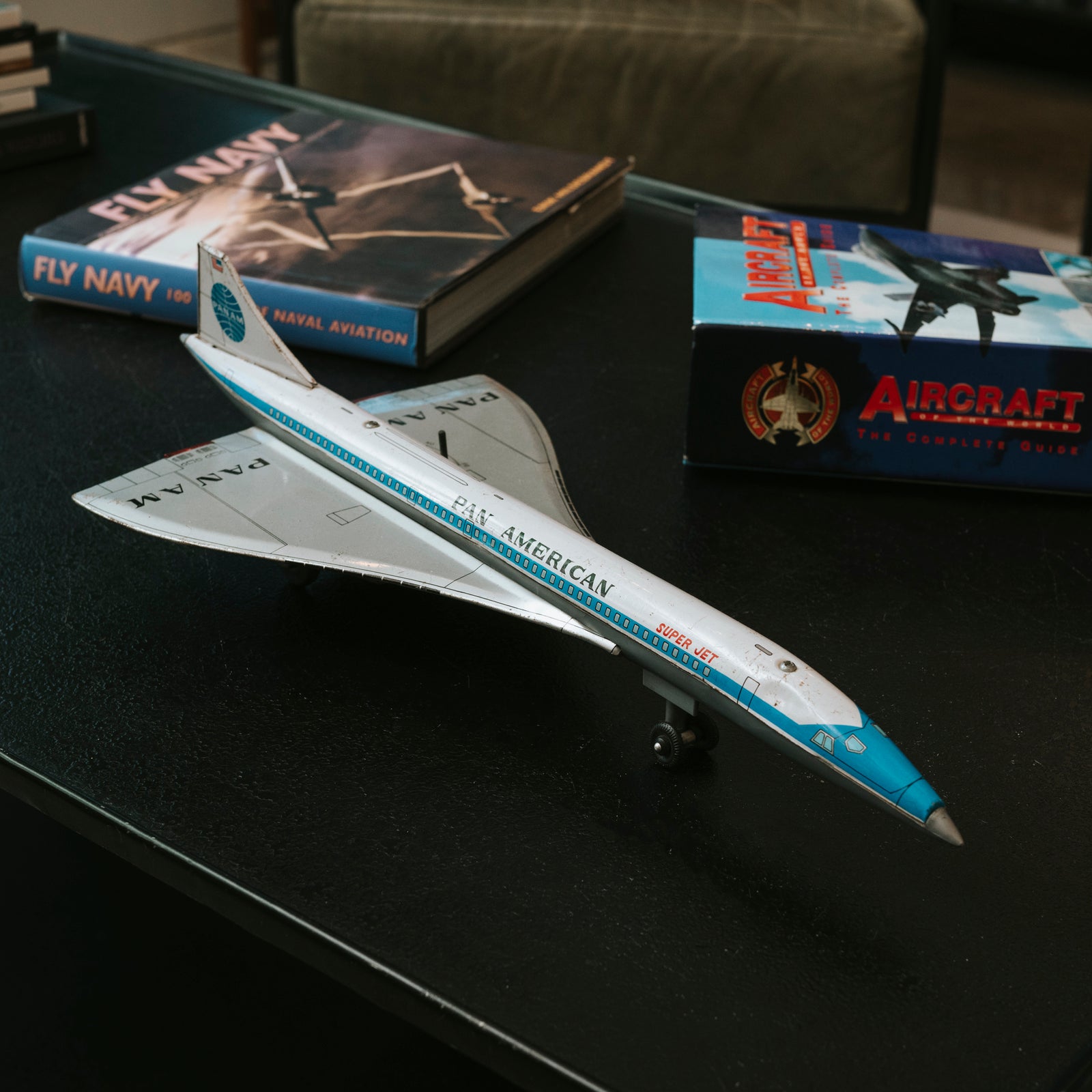 Pan-Am Supersonic Super Jet Toy by Daiya - Pressed Tin