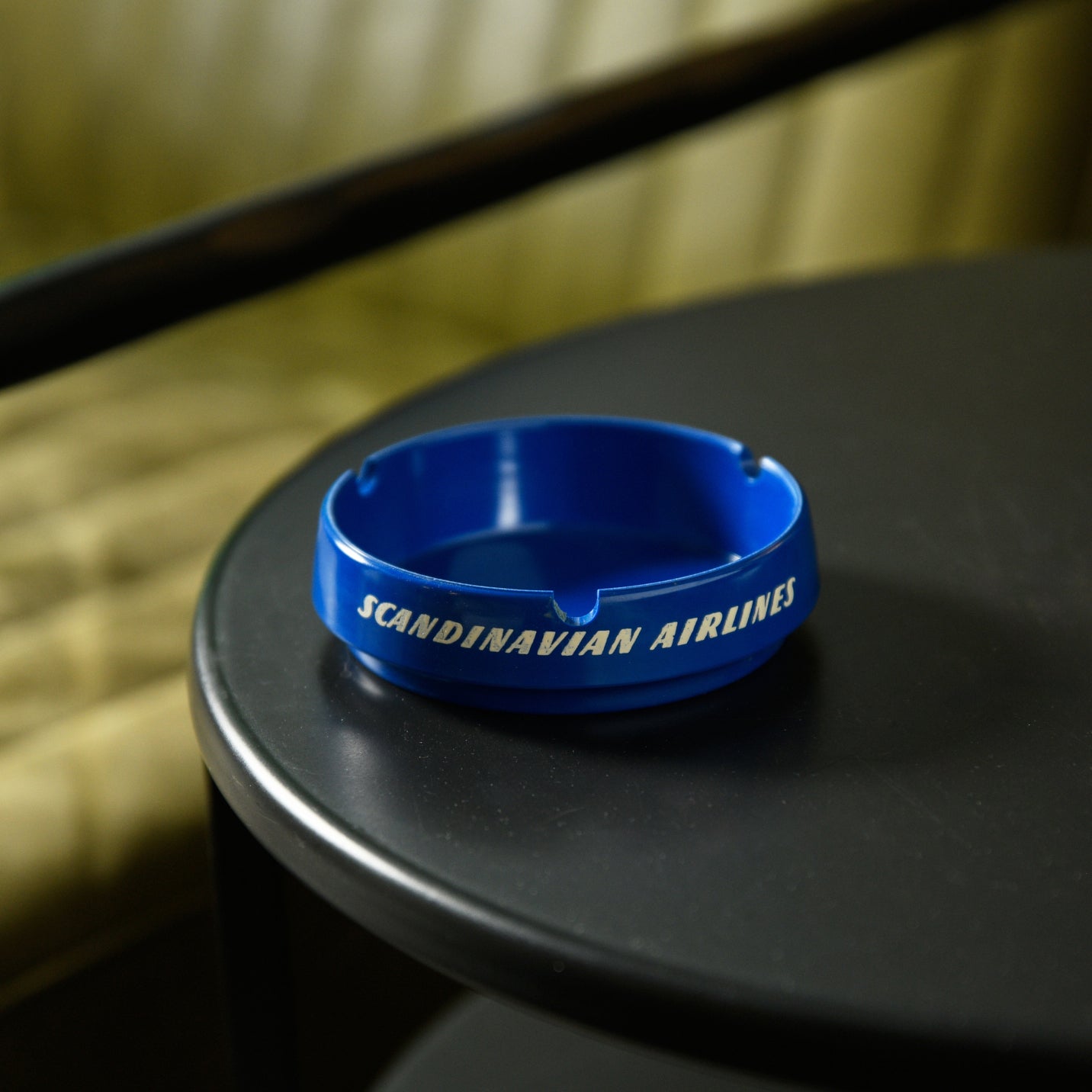 Scandanavian Airlines Ashtray - Blue Melamine