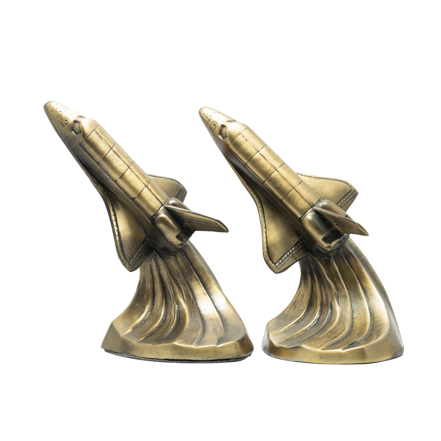 Space Shuttle Bookends - Brass