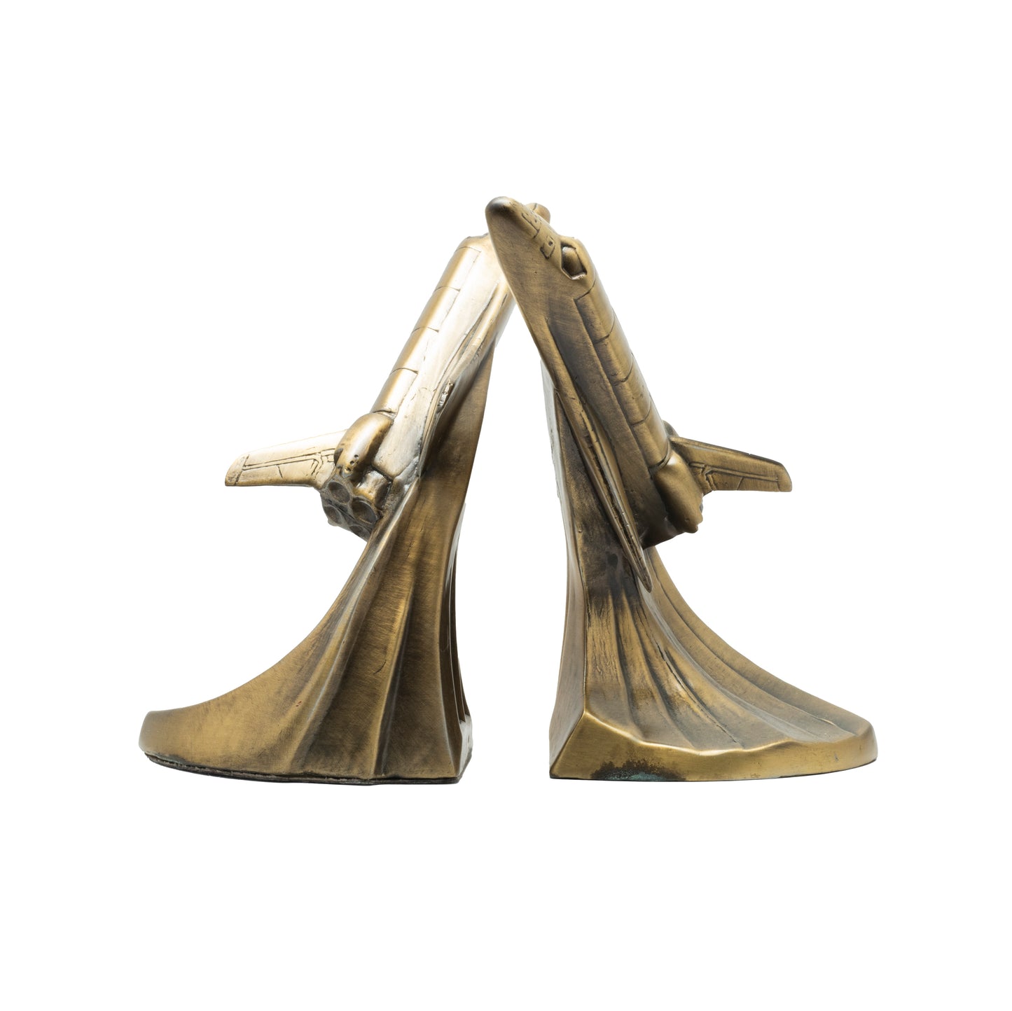 Space Shuttle Bookends - Brass