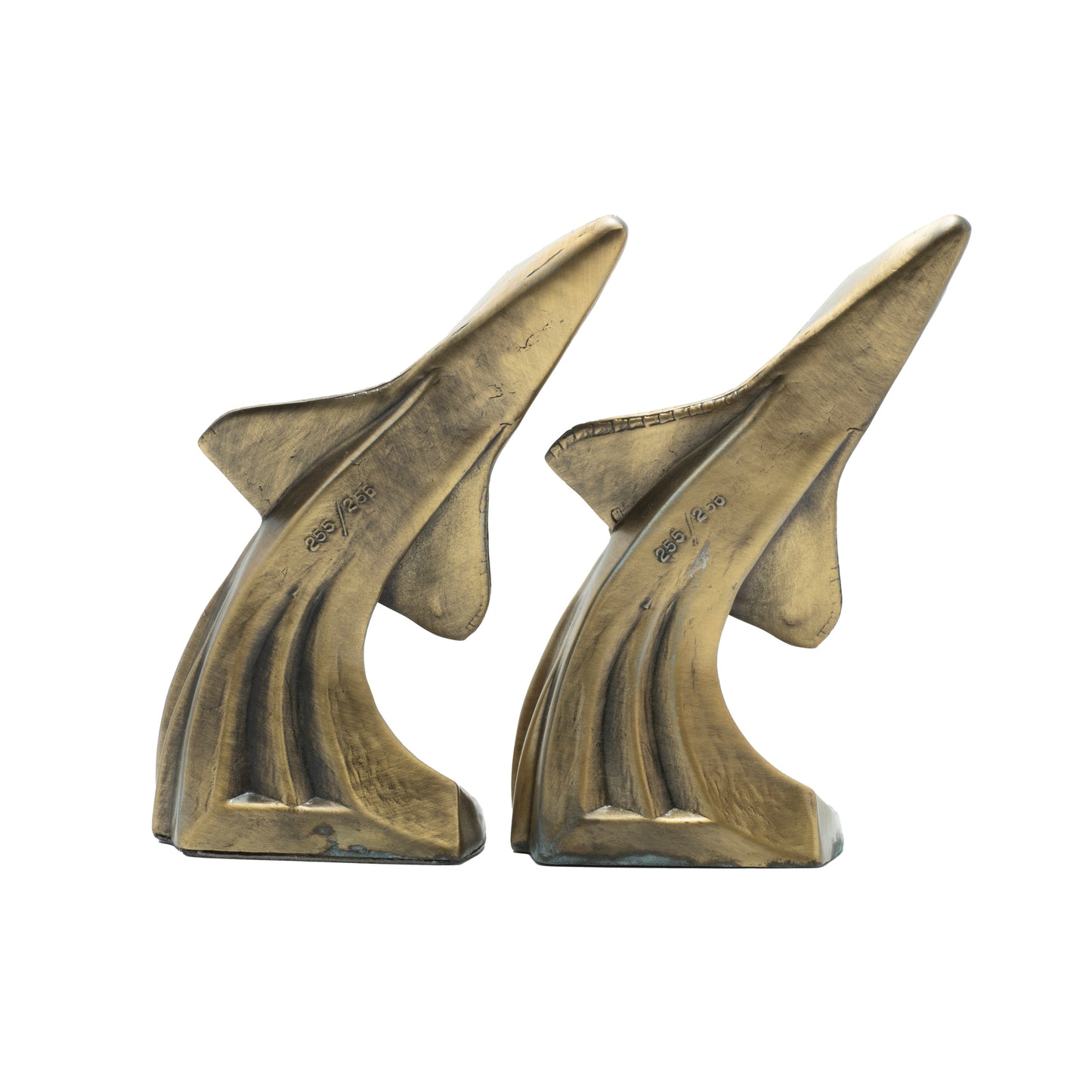 Space Shuttle Bookends - Brass