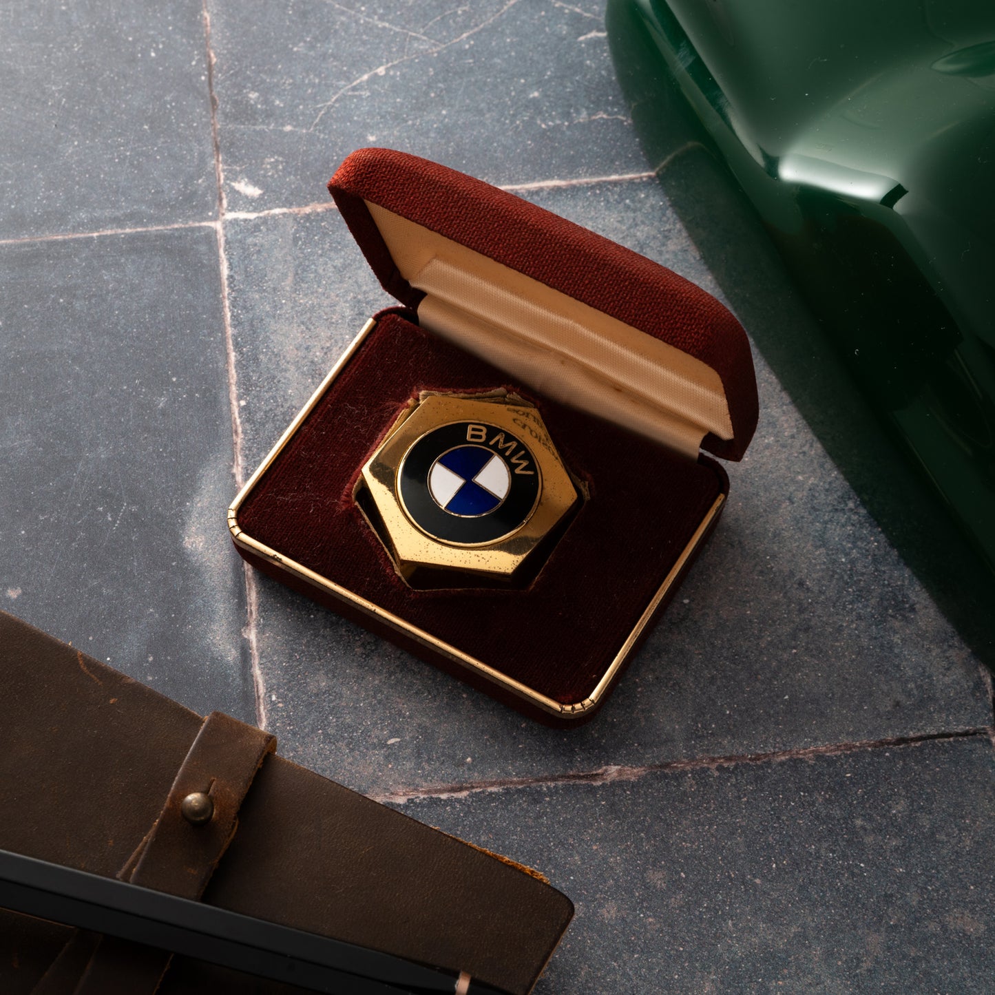 BMW Paperweight - Brass & Enamel