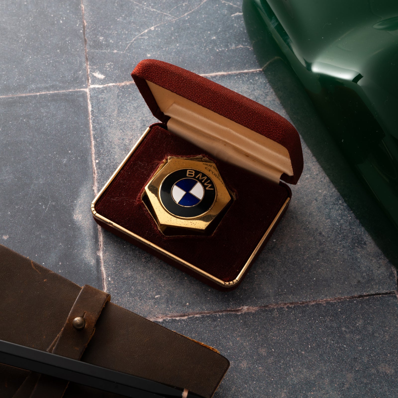 BMW Paperweight - Brass & Enamel