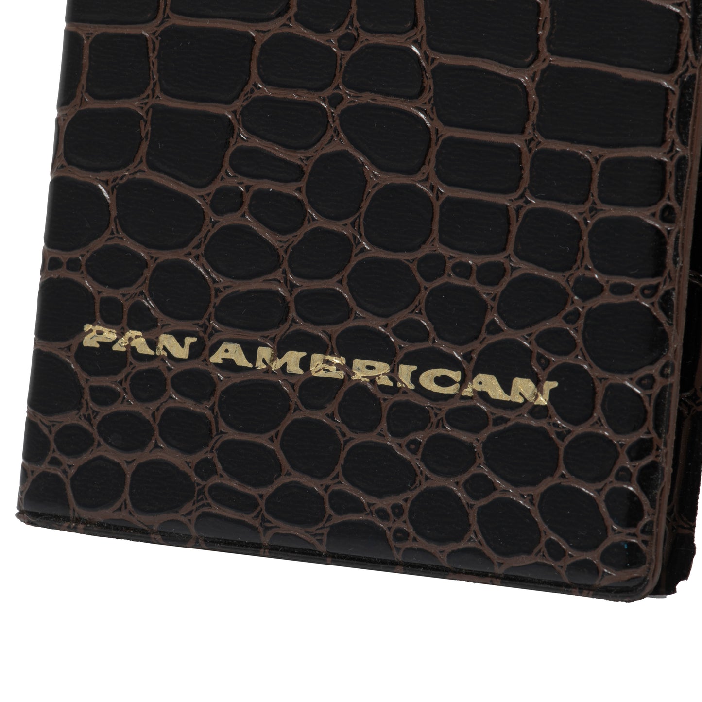 Pan American Airlines Ticket Folio - Faux Alligator