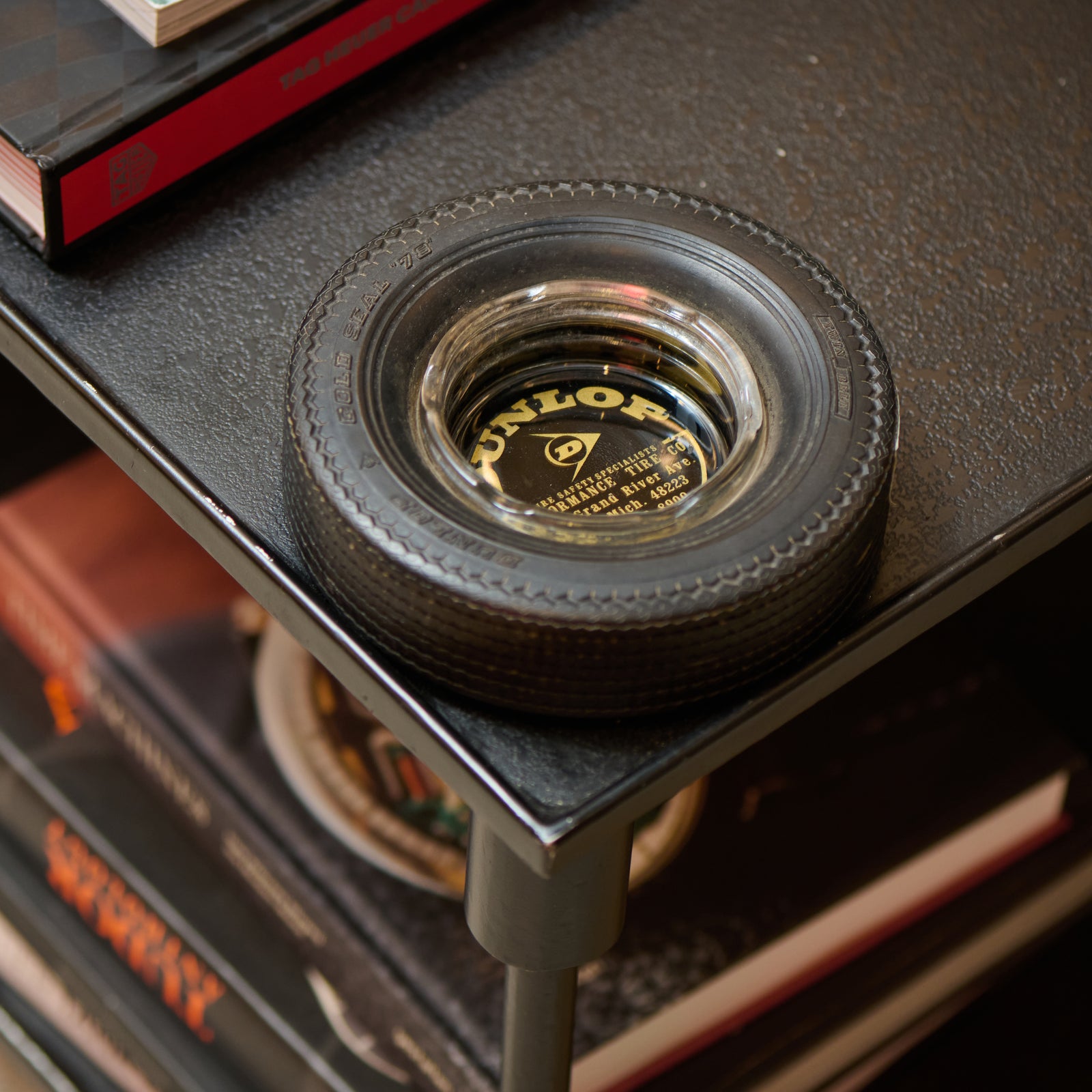 Dunlop "Performance Tire Co" Ashtray - Rubber & Glass