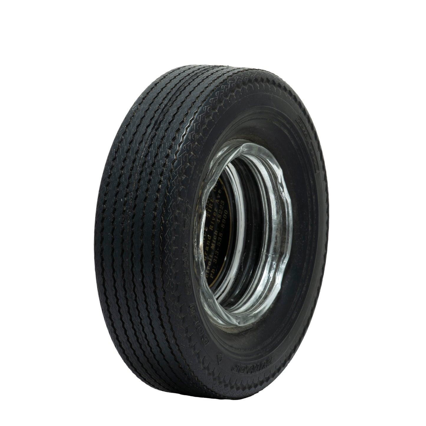 Dunlop "Performance Tire Co" Ashtray - Rubber & Glass
