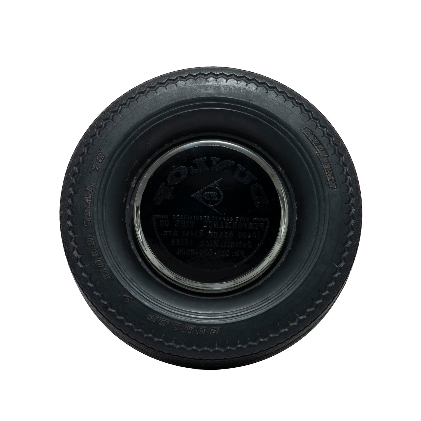 Dunlop "Performance Tire Co" Ashtray - Rubber & Glass