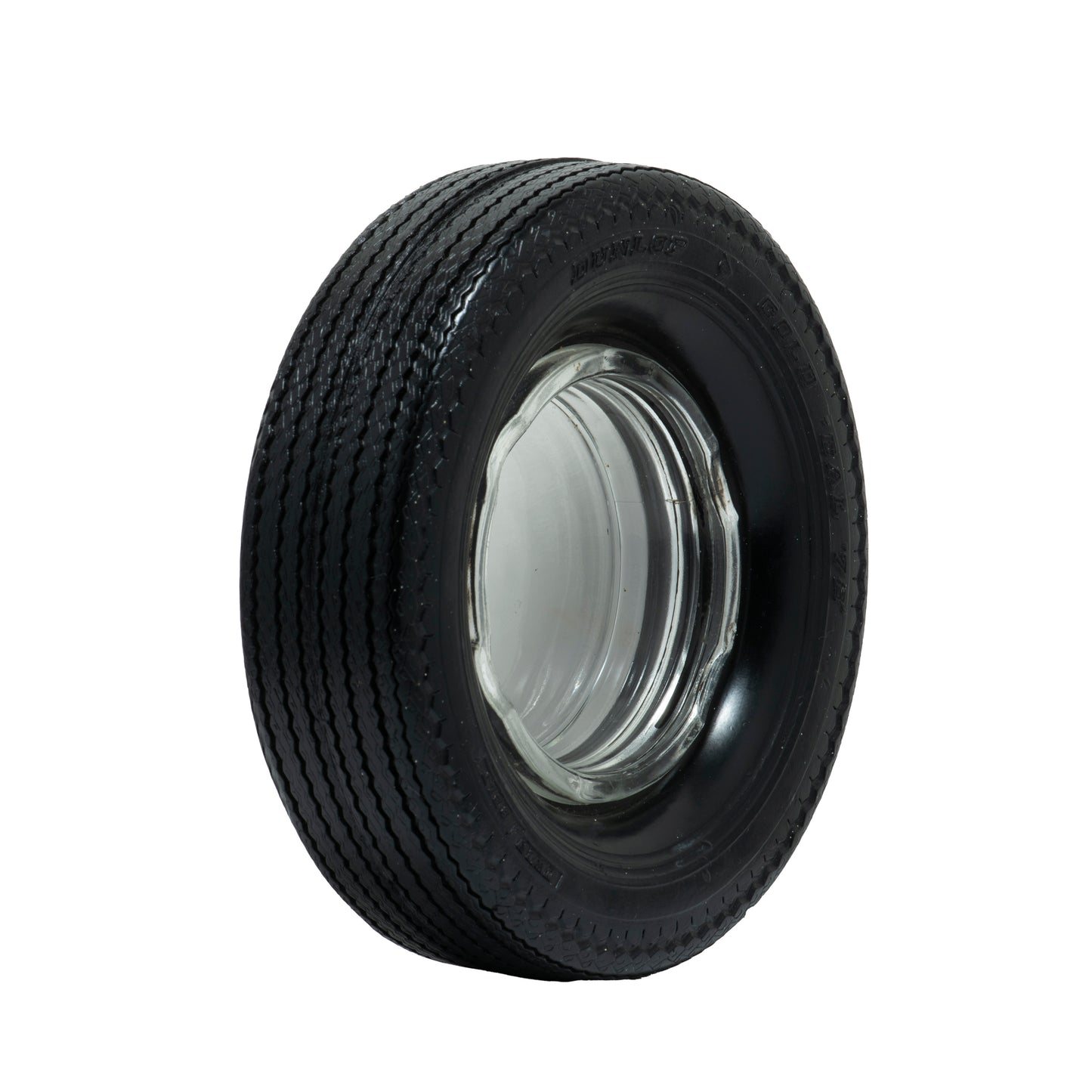 Dunlop Ashtray - Rubber & Glass