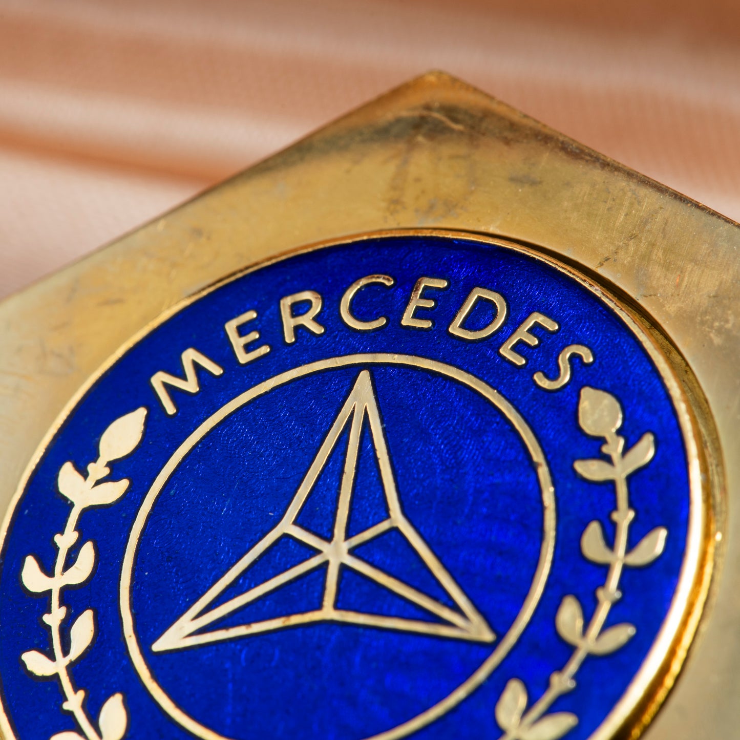 Mercedes Benz Paperweight - Brass & Enamel