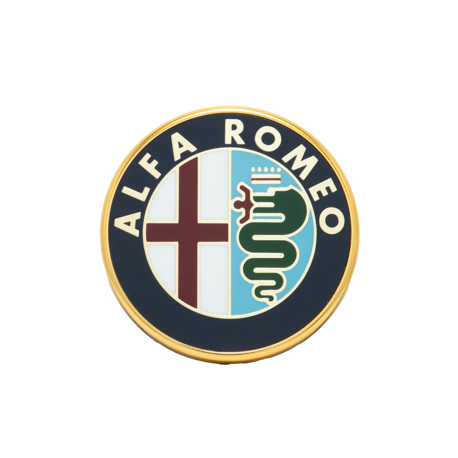 Alfa Romeo Paperweight - Brass & Enamel