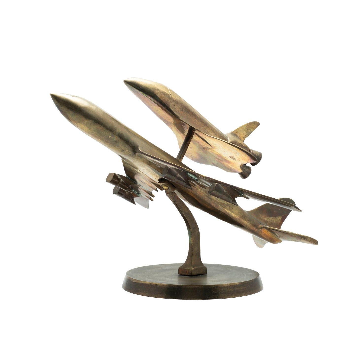 Shuttle Carrier Aircraft Desktop Model - Brass