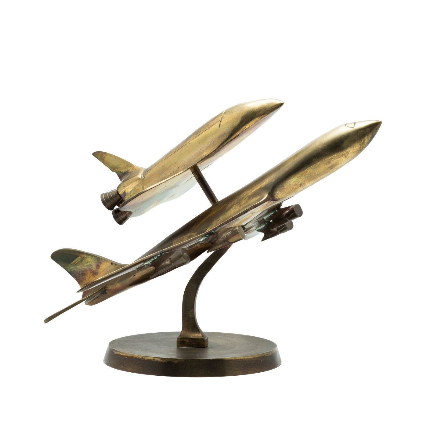 Shuttle Carrier Aircraft Desktop Model - Brass