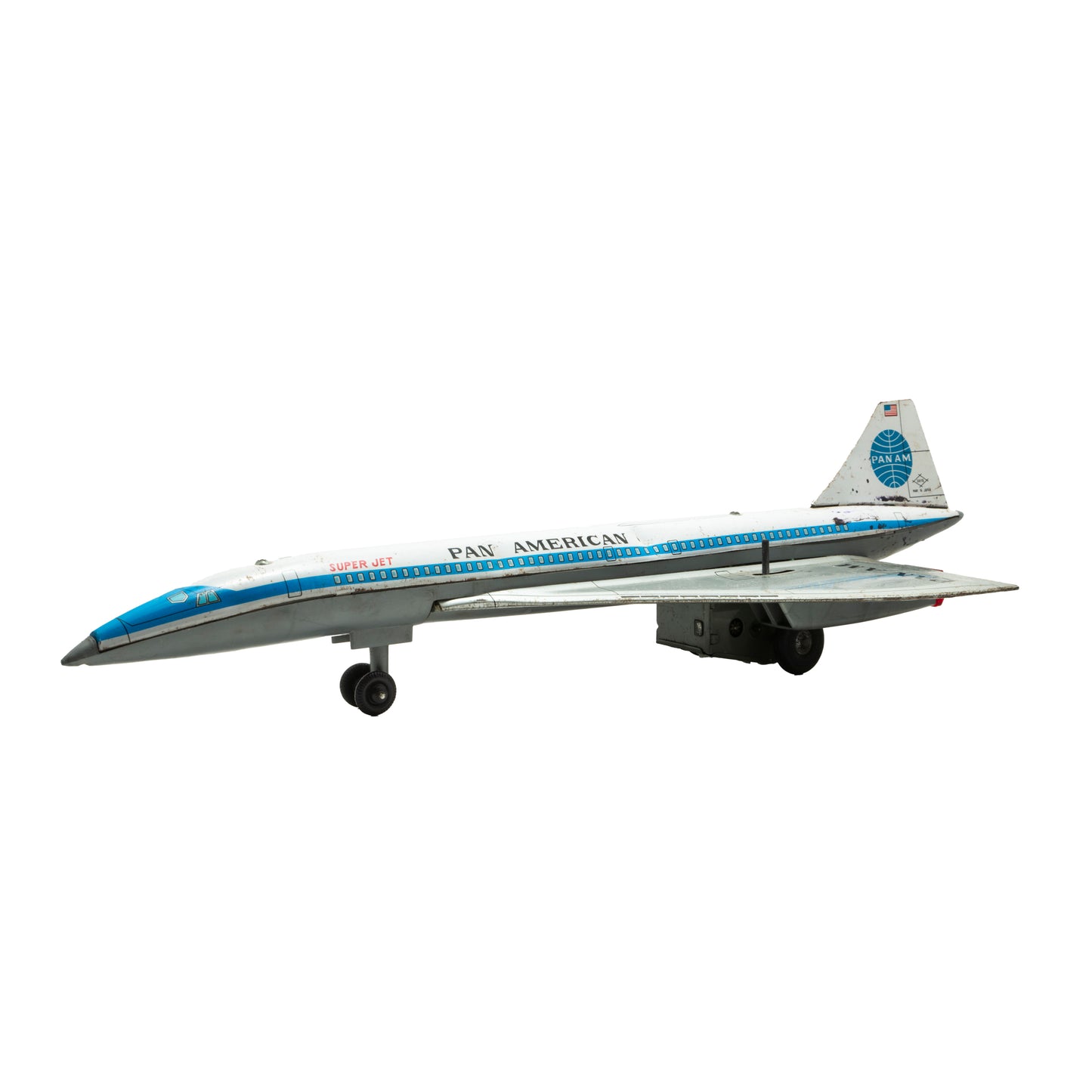 Pan-Am Supersonic Super Jet Toy by Daiya - Pressed Tin