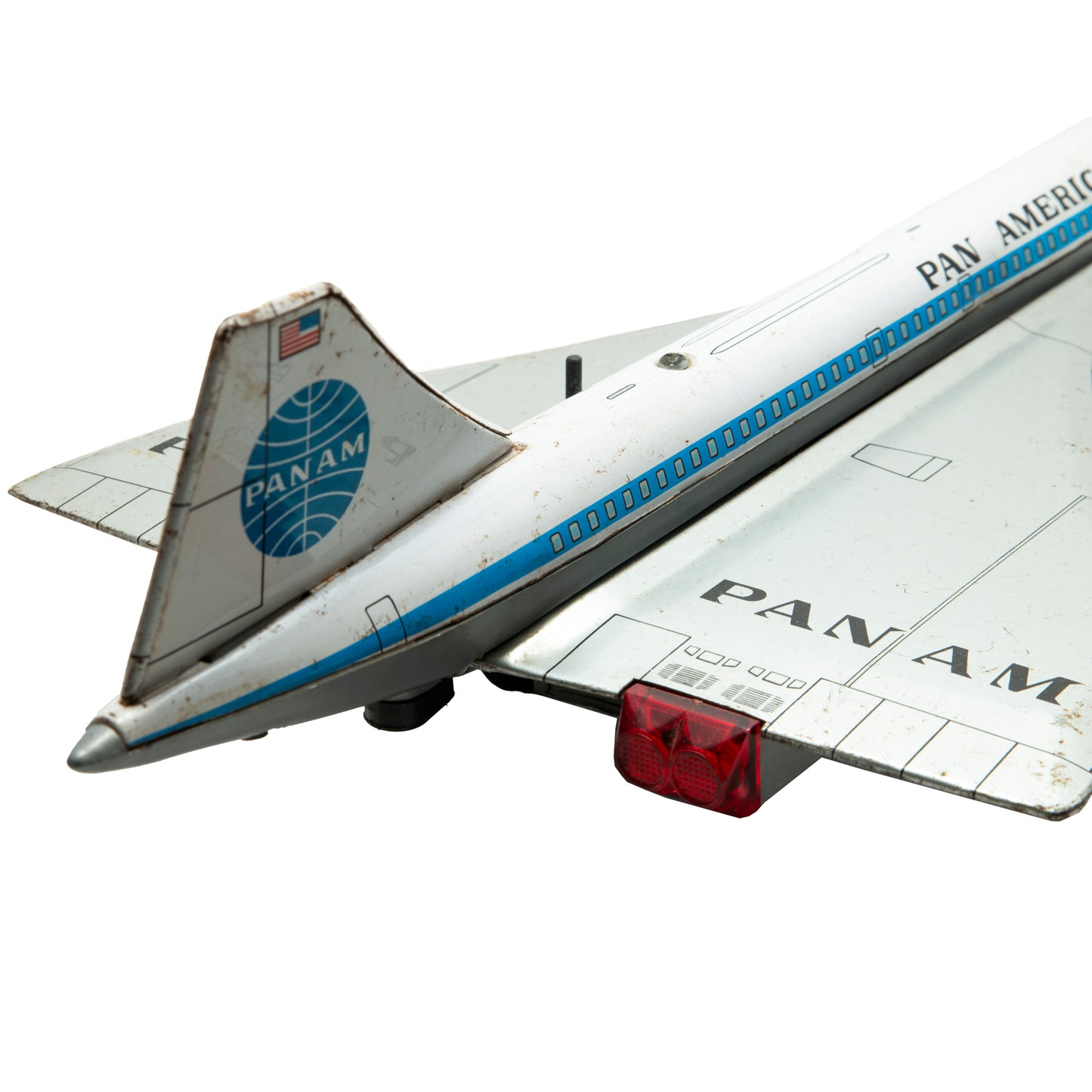 Pan-Am Supersonic Super Jet Toy by Daiya - Pressed Tin