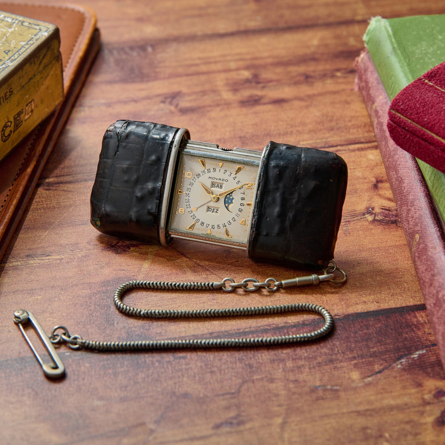 Movado Ermeto Moonphase Travel Clock