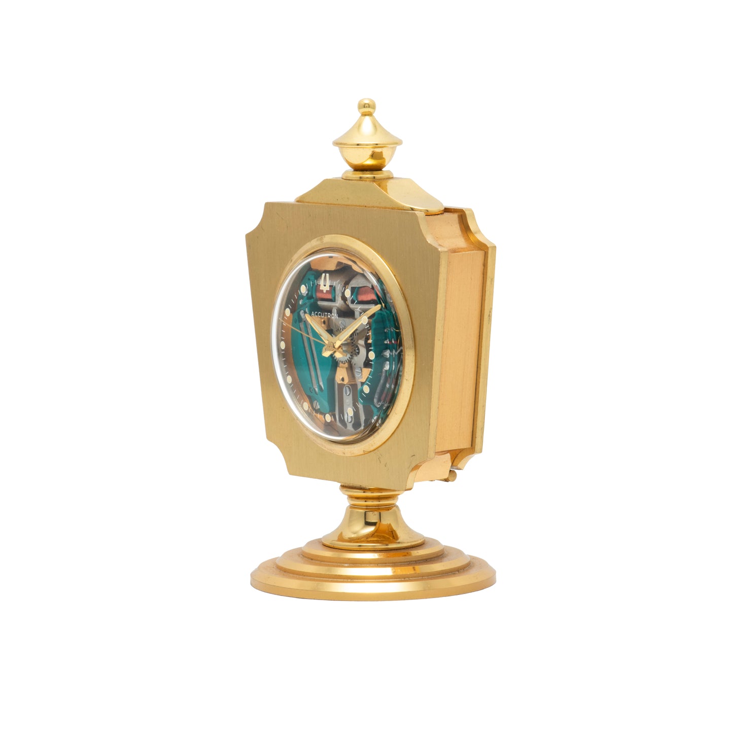 Accutron Spaceview Brass Desk Clock