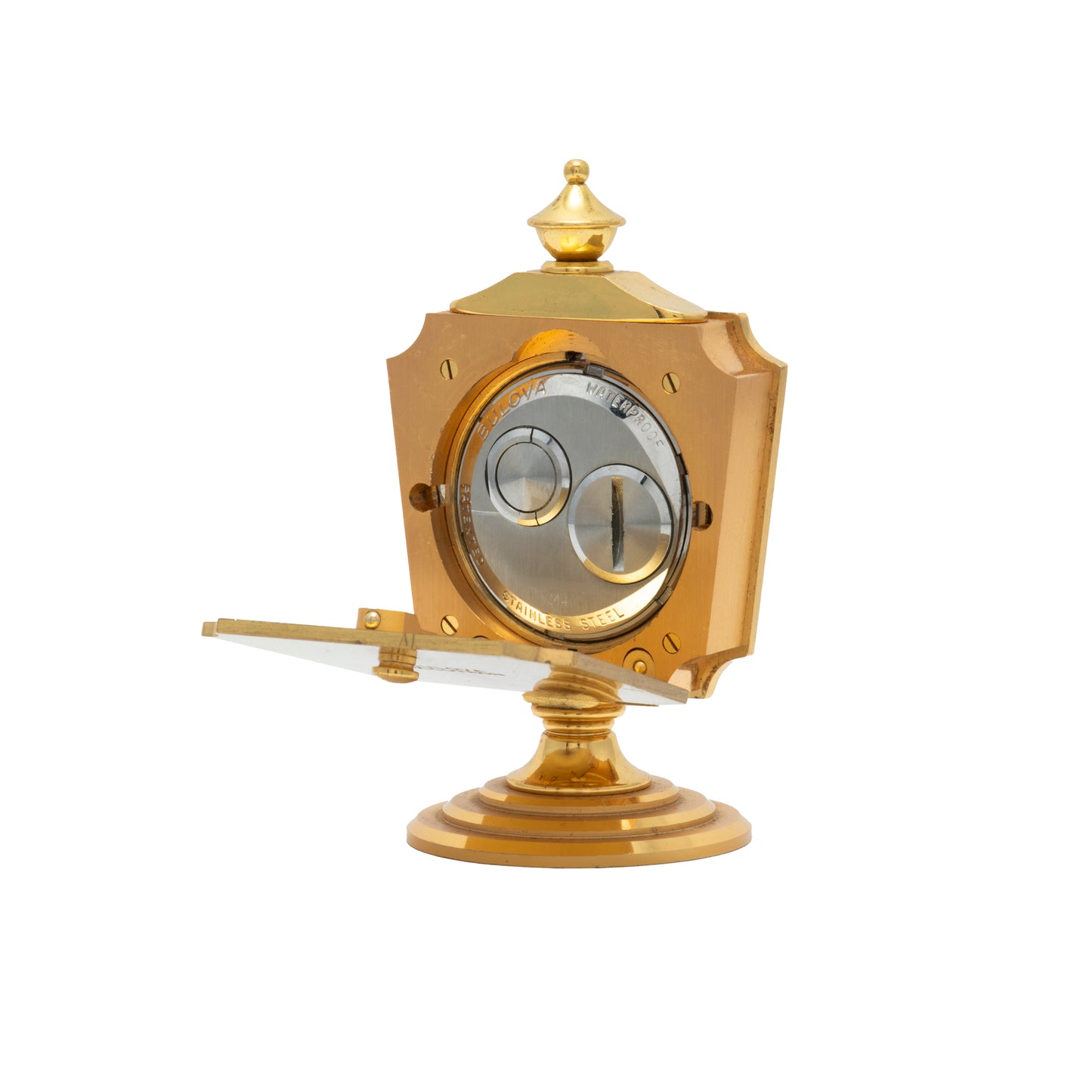 Accutron Spaceview Brass Desk Clock