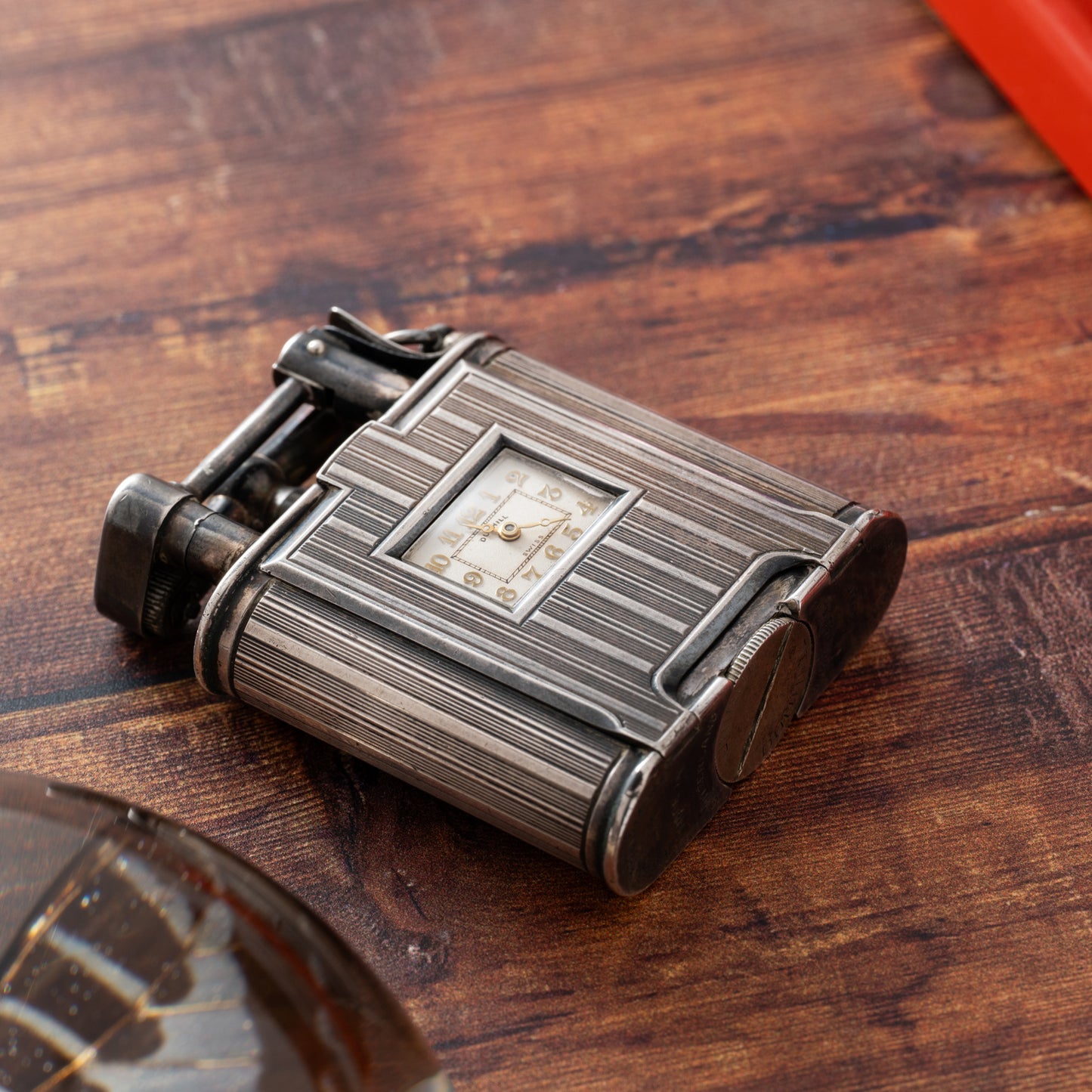 Dunhill Sterling Silver Lighter Clock