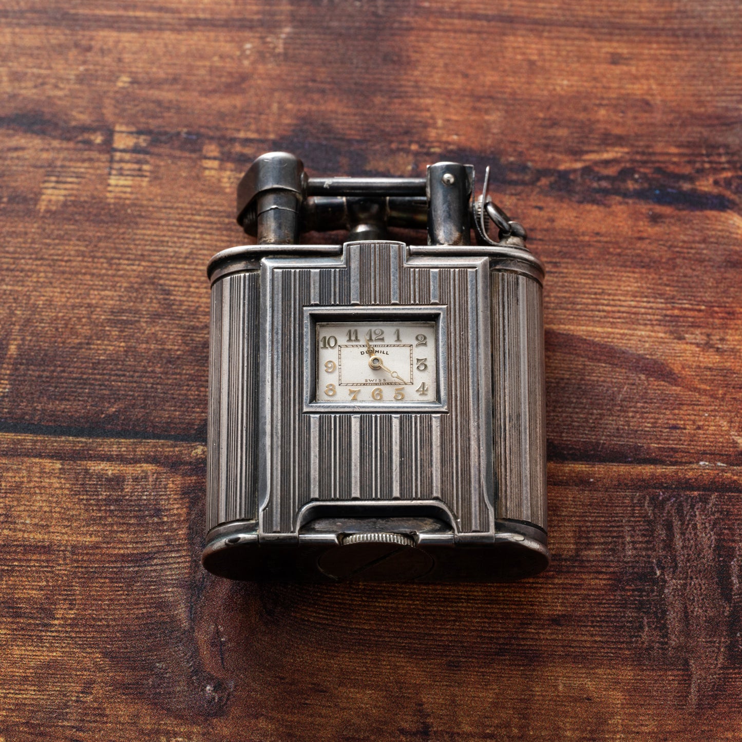 Dunhill Sterling Silver Lighter Clock