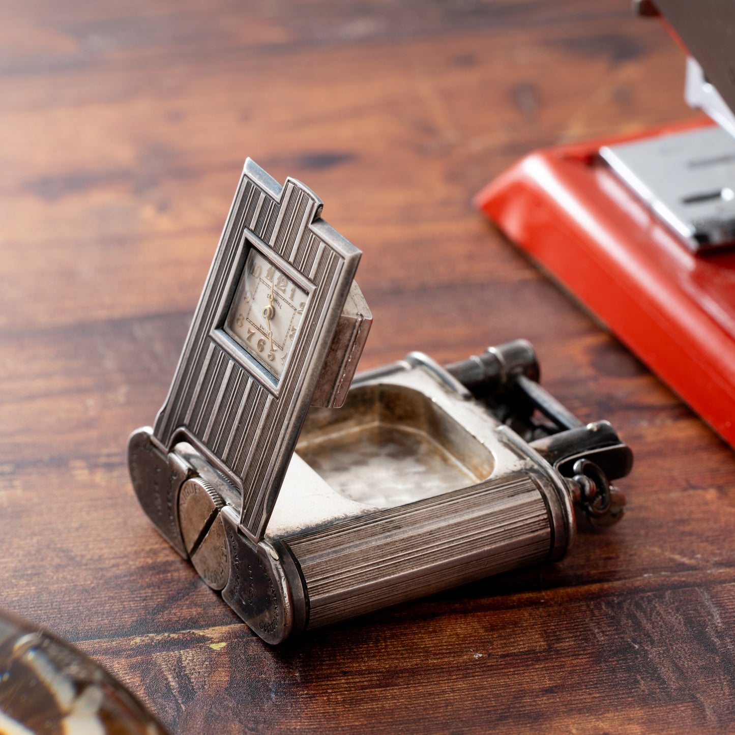 Dunhill Sterling Silver Lighter Clock