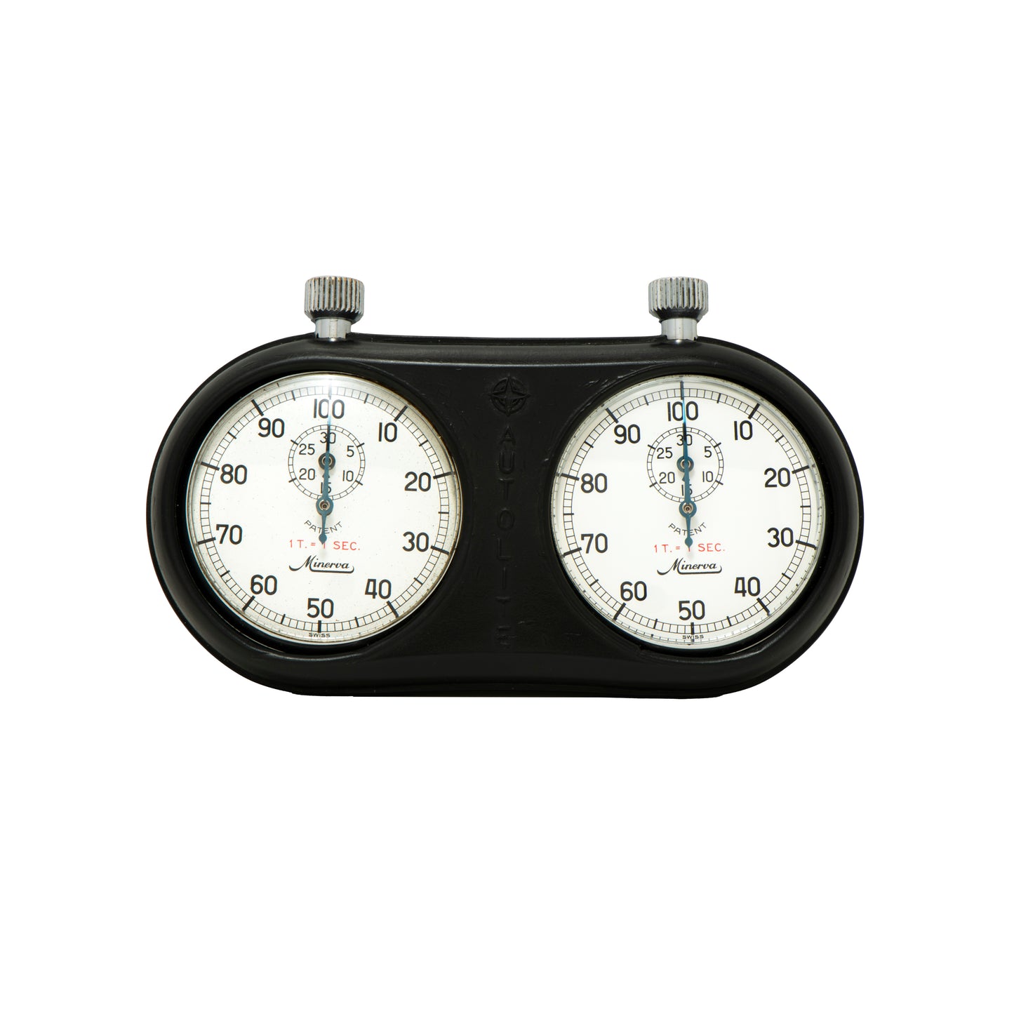Minerva Autolite Dual Stopwatch Set in Bumper