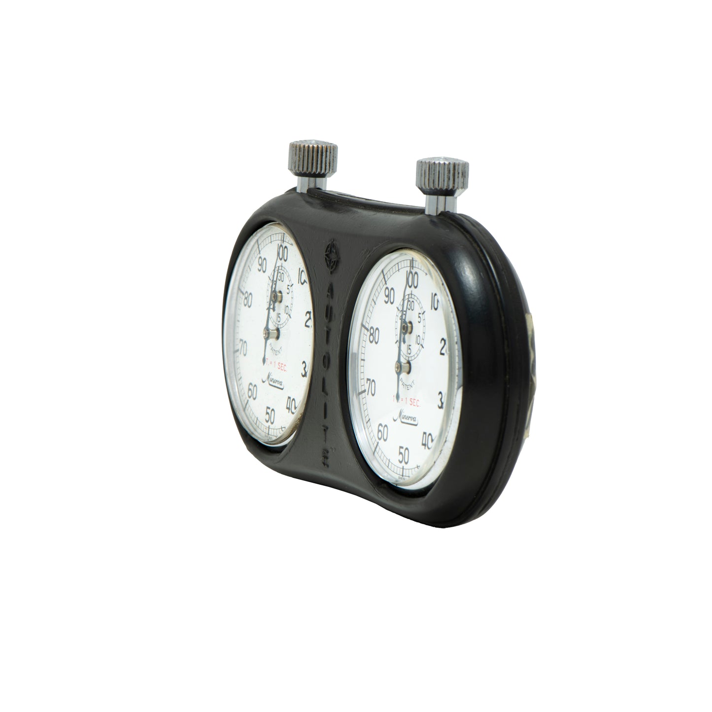 Minerva Autolite Dual Stopwatch Set in Bumper