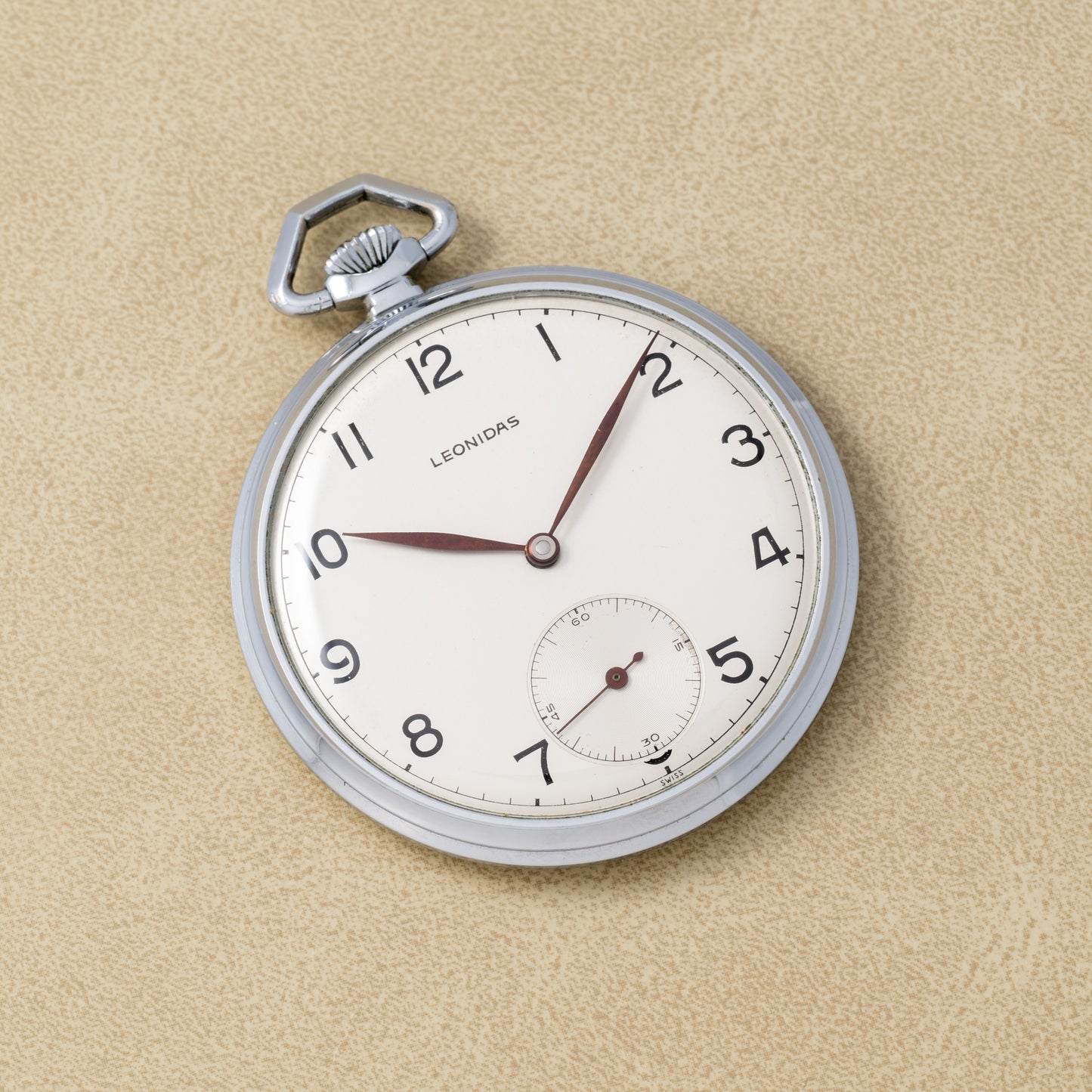 Leonidas Steel Pocket Watch NOS