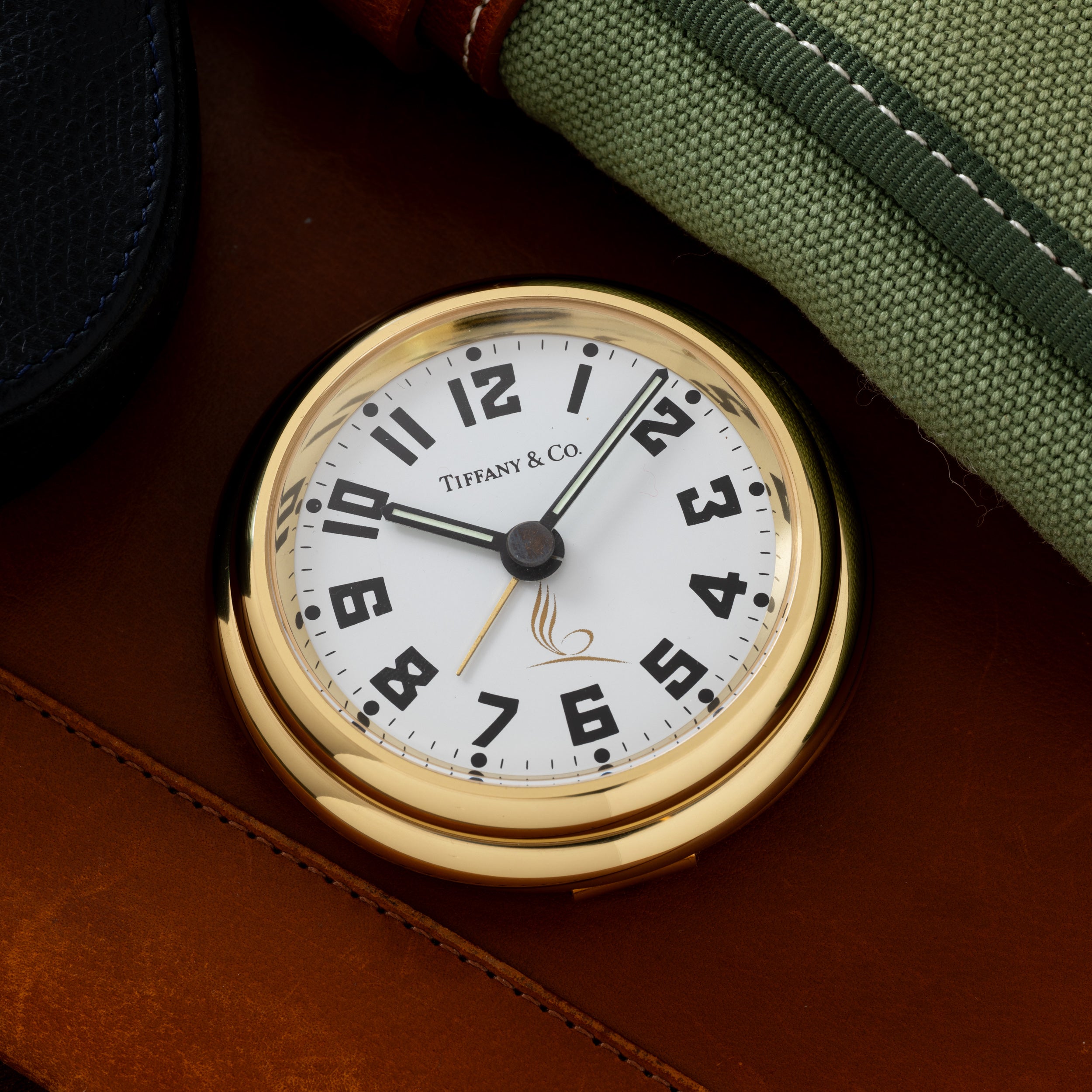 Tiffany & Co. トラベルクロック Tiffany & Co Brass Swiss Made Travel Alarm Swivel Clock | eBay
