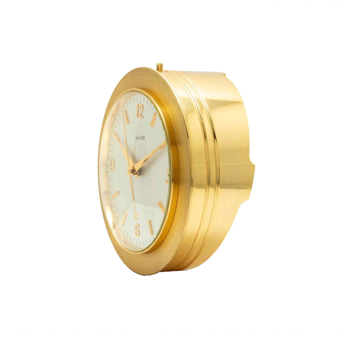 Luxor Gilt Brass Desk Clock