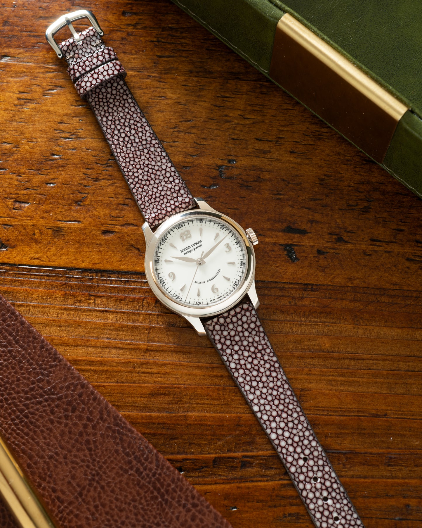 Pebble Brown Stingray Exotic Leather Strap
