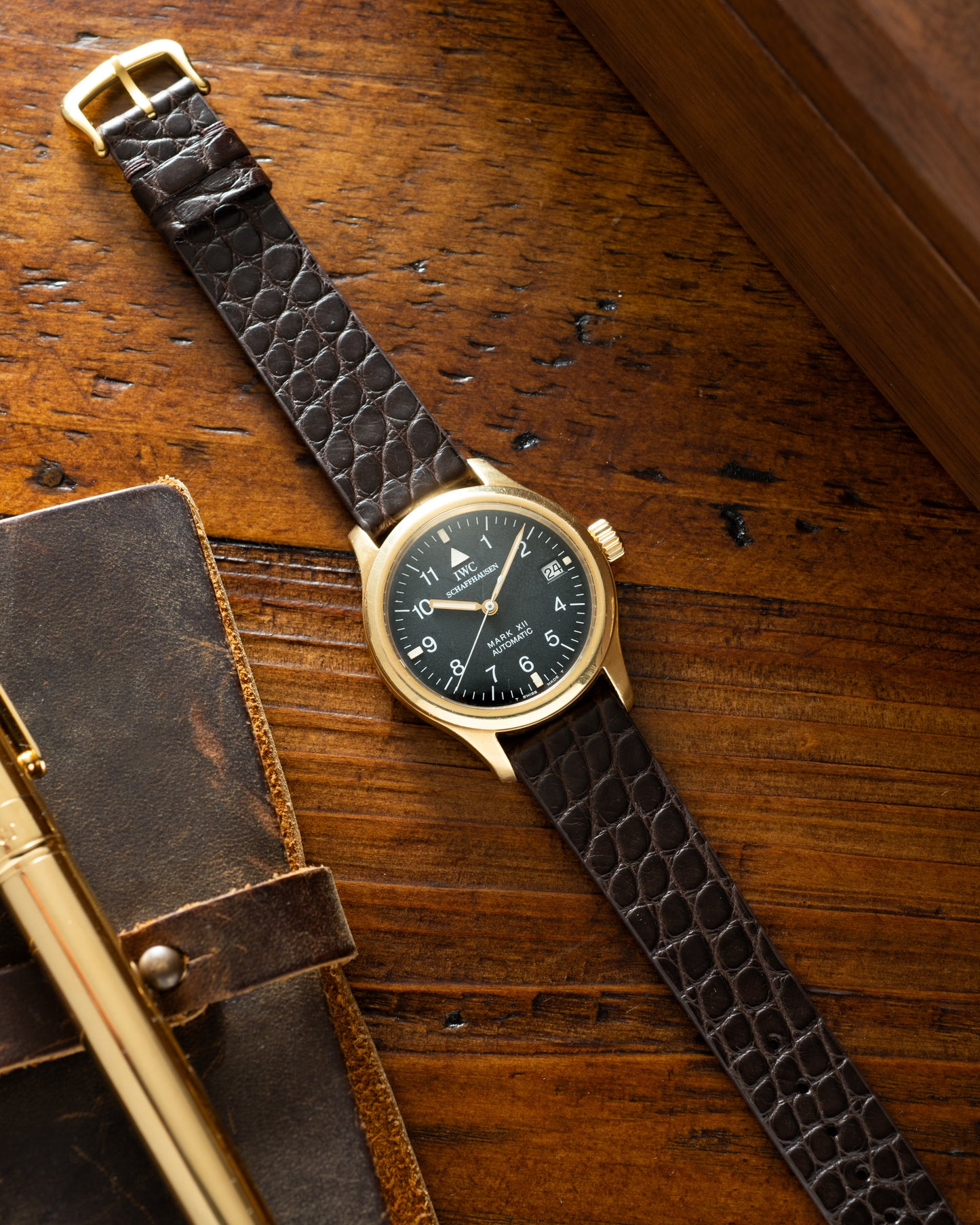 Eggshell Brown Alligator Exotic Leather Strap