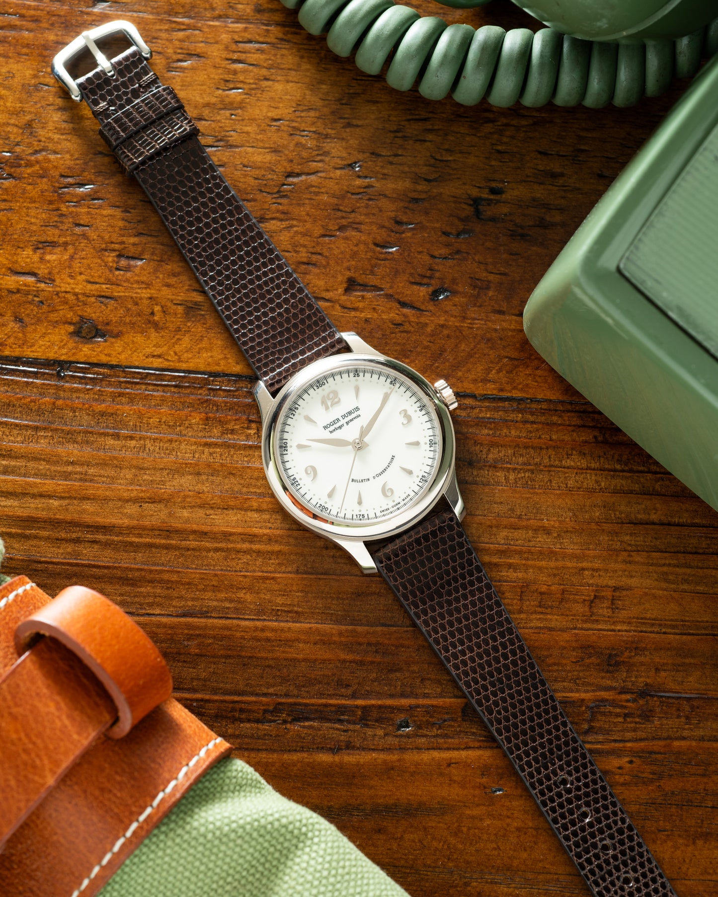 Gloss Brown Lizard Exotic Leather Strap