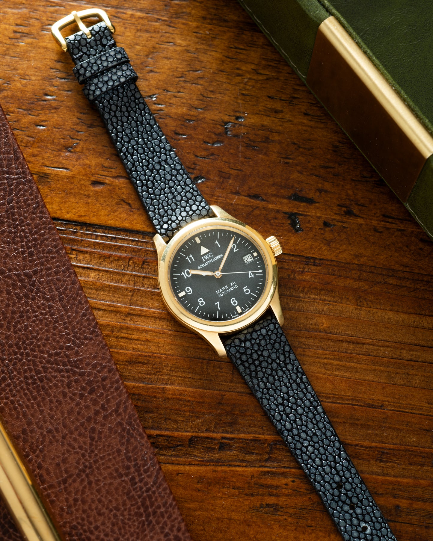 Pebble Black Stingray Exotic Leather Strap