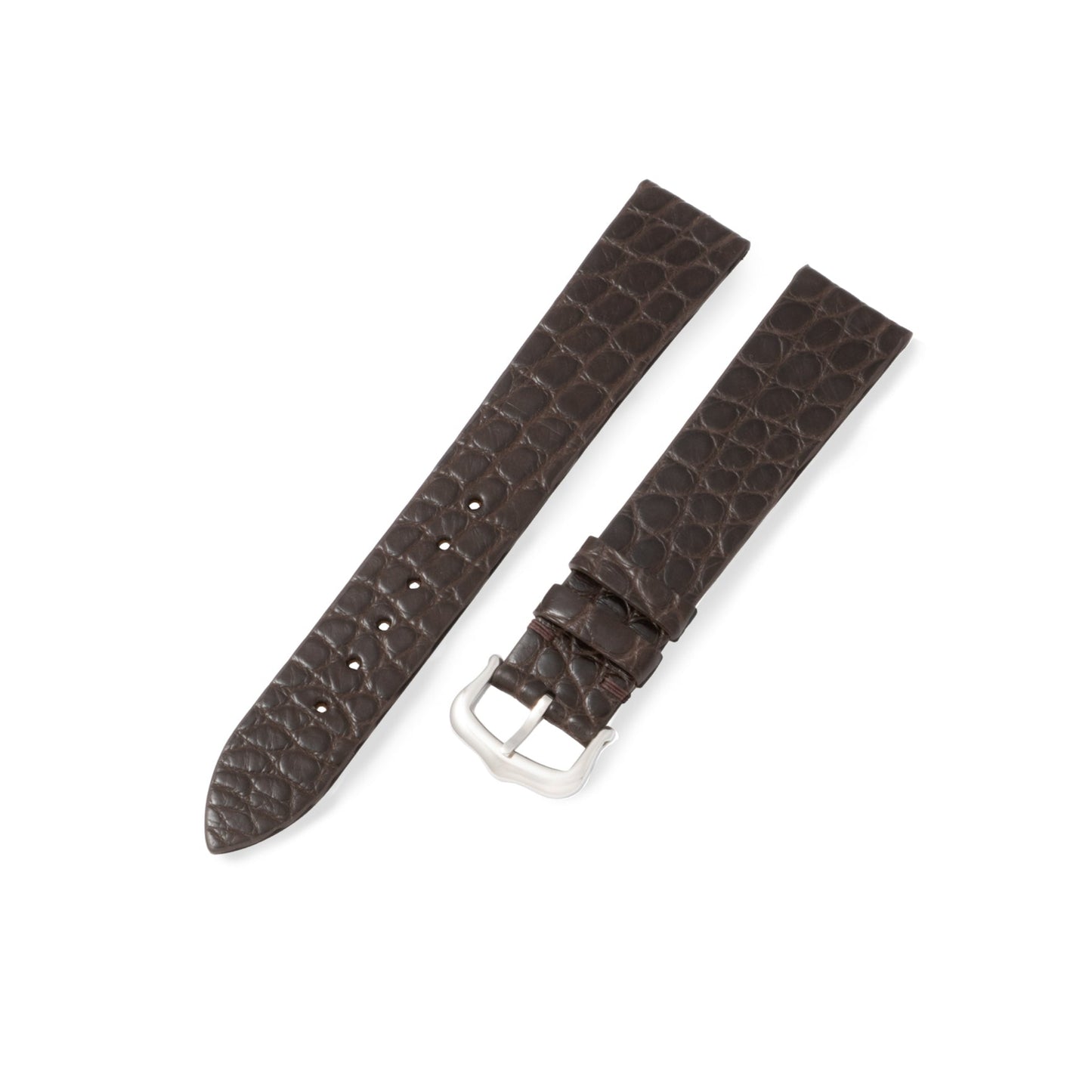 Eggshell Brown Alligator Exotic Leather Strap