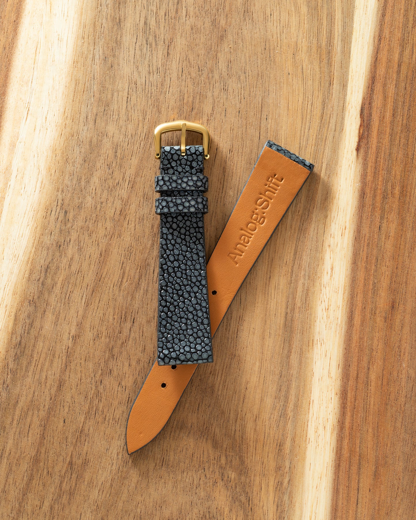 Pebble Black Stingray Exotic Leather Strap