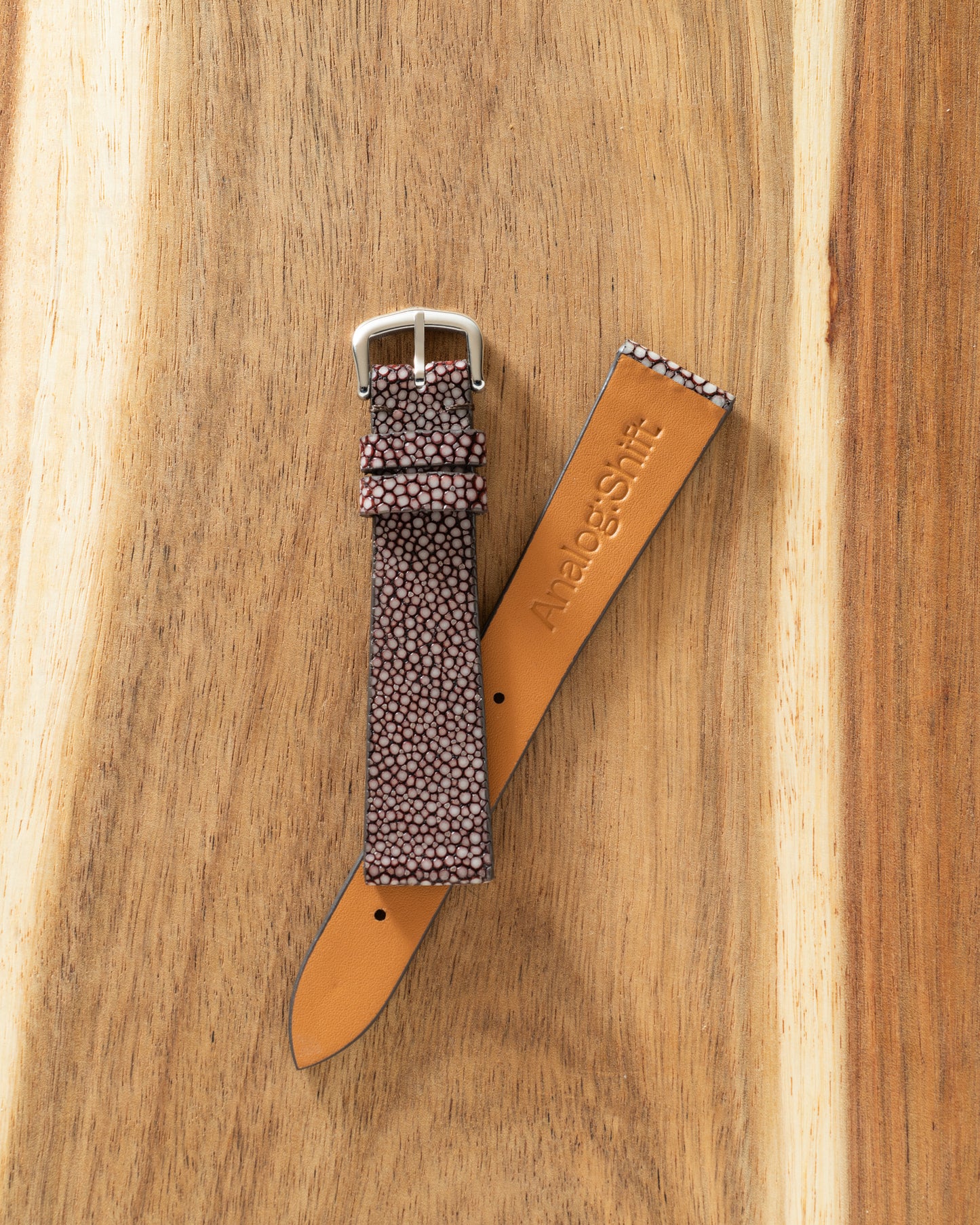 Pebble Brown Stingray Exotic Leather Strap