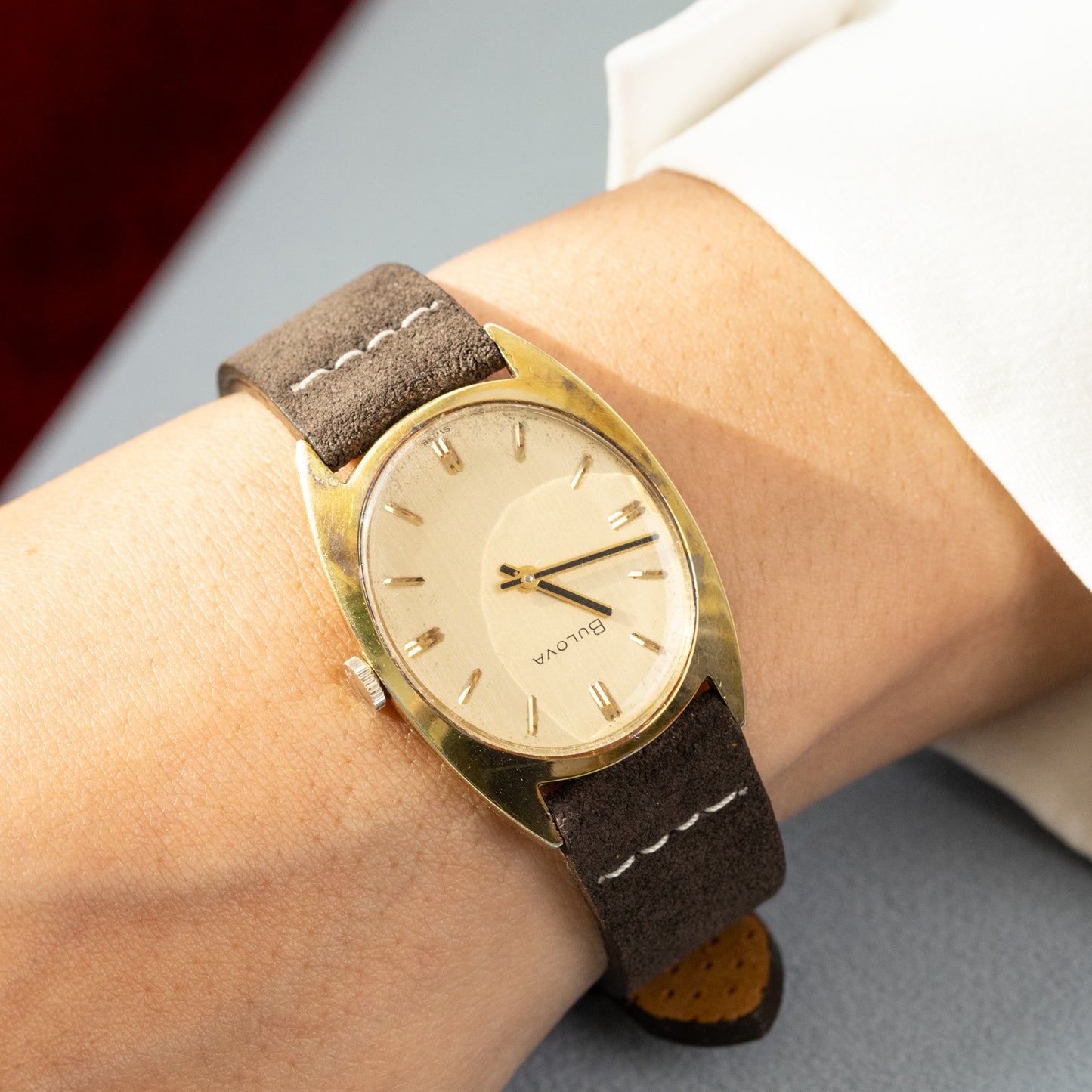 Islay Brown Suede Strap