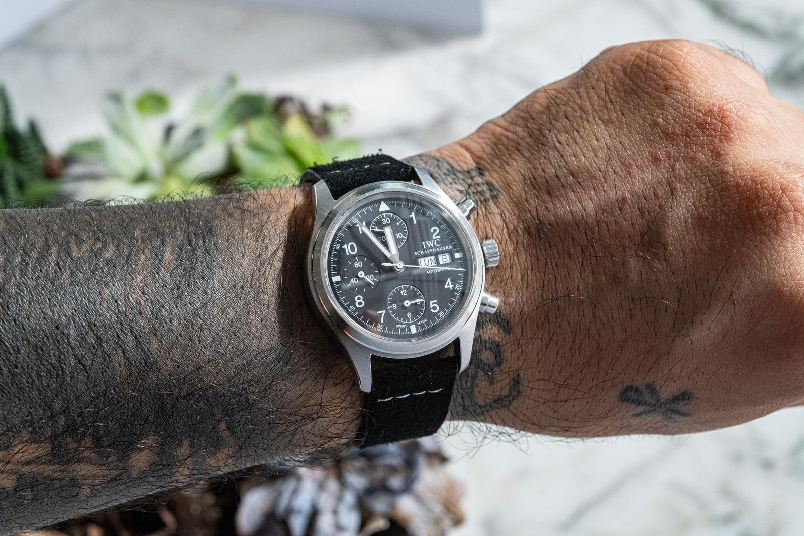 Nome Black Suede Strap