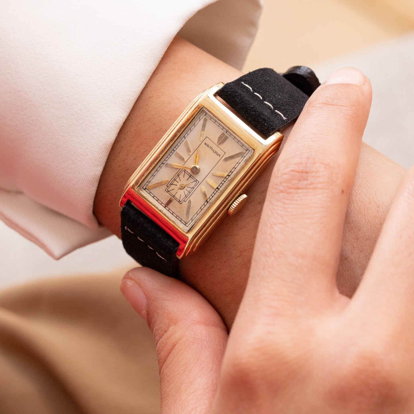 Nome Black Suede Strap