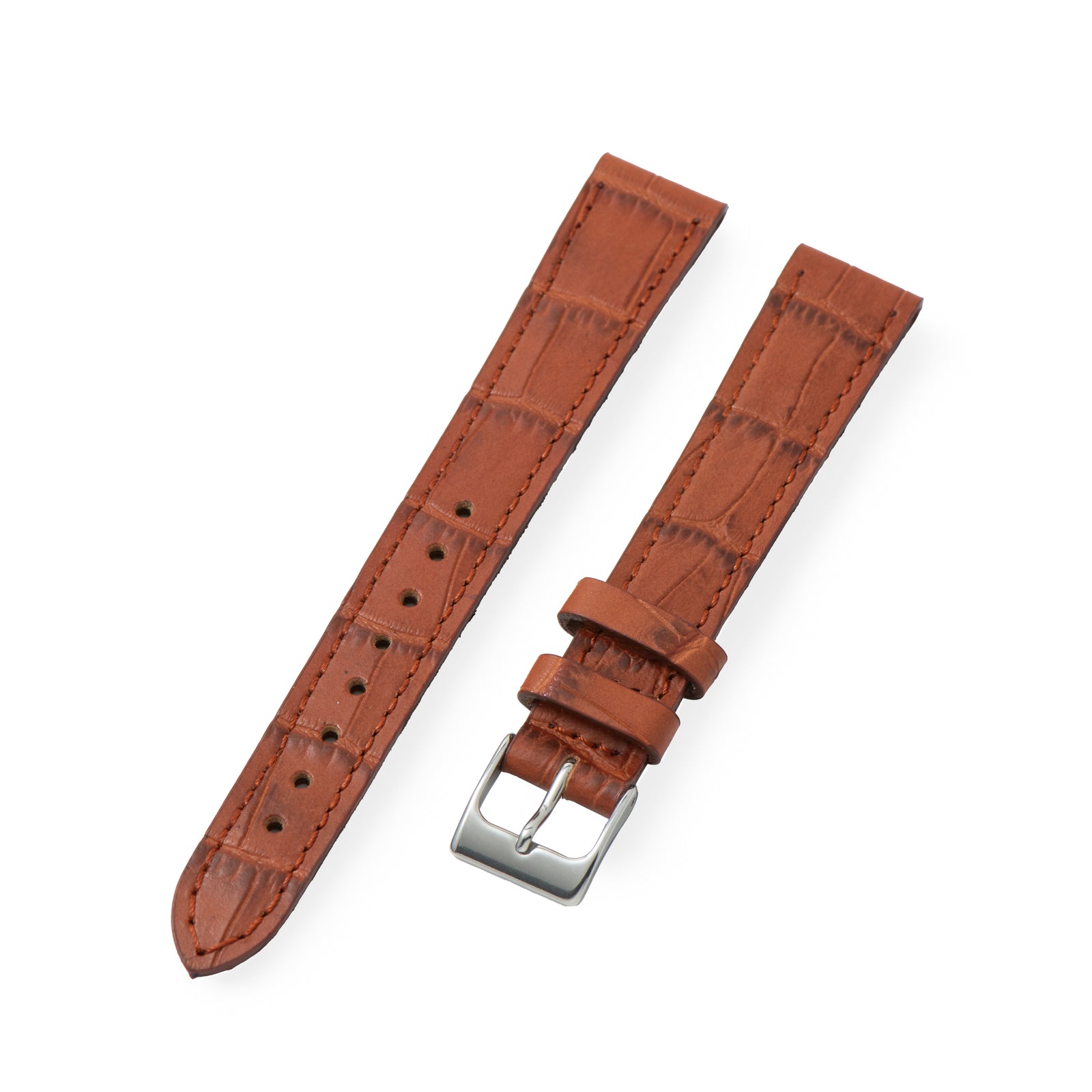 Old Fashioned Brown II Alligator-Pattern Strap