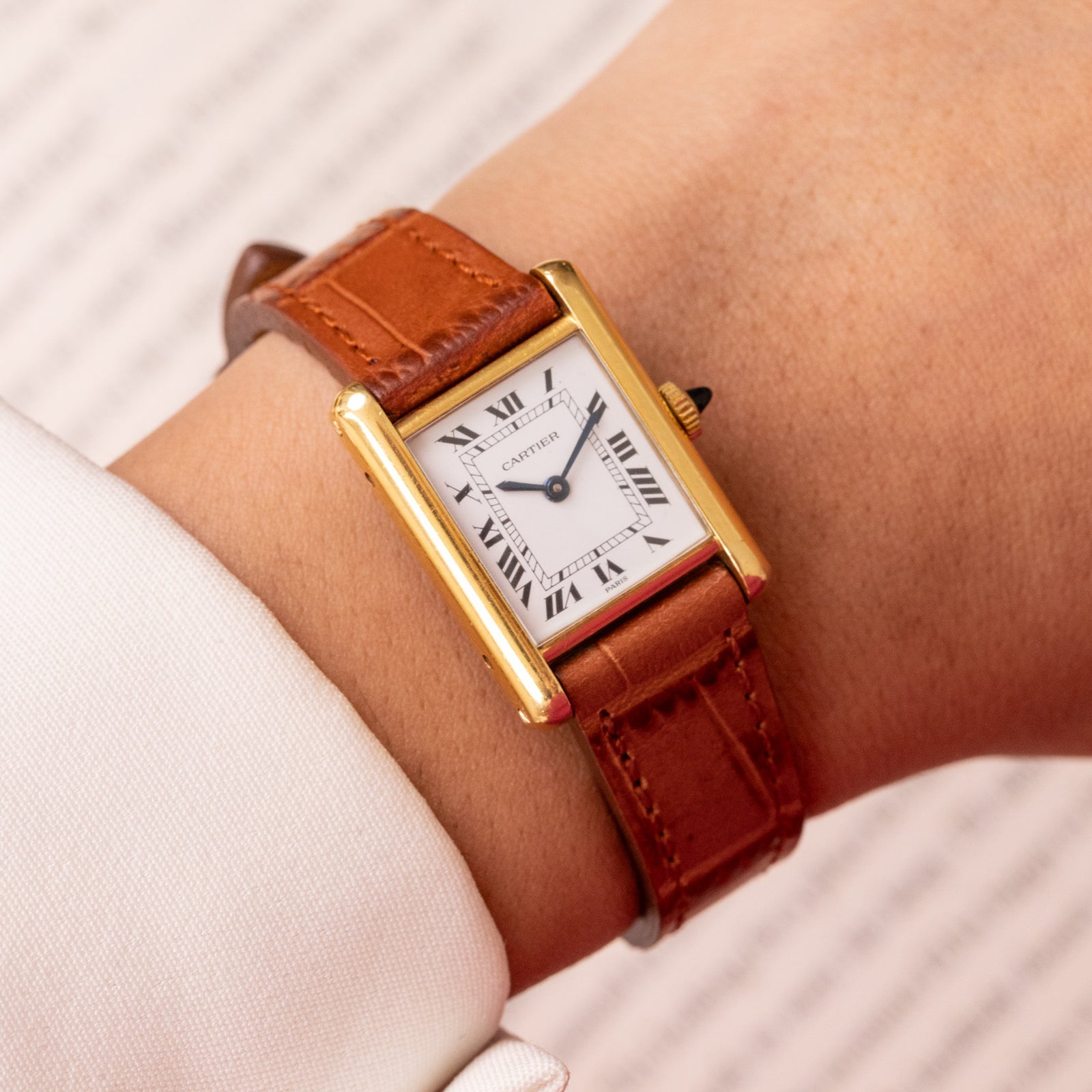 Old Fashioned Brown II Alligator-Pattern Strap