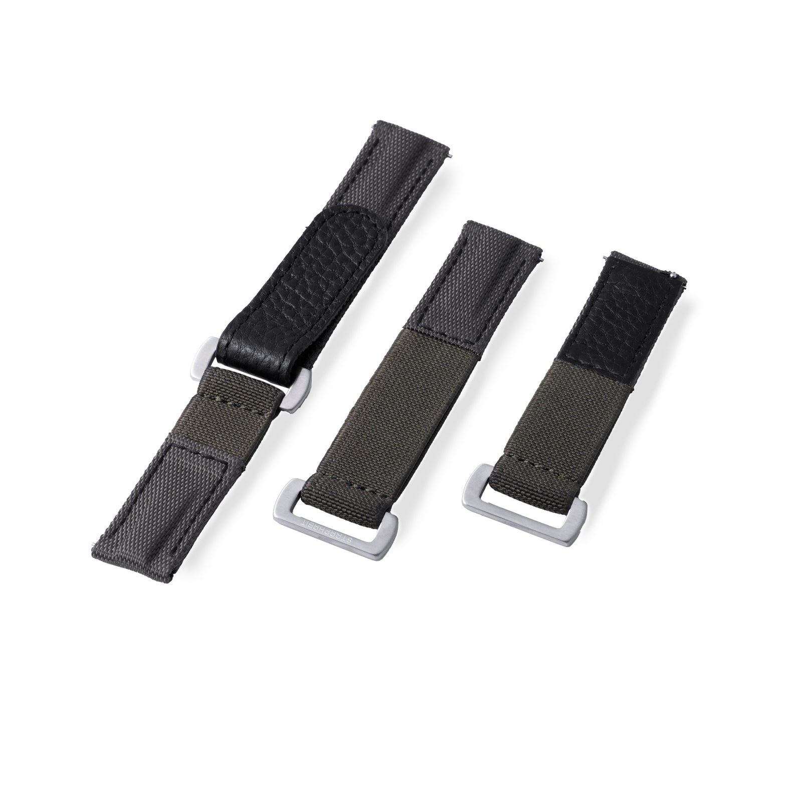 StrapHabit x Analog:Shift Green Hook-and-Loop Elastic Quick-Release Watch Strap