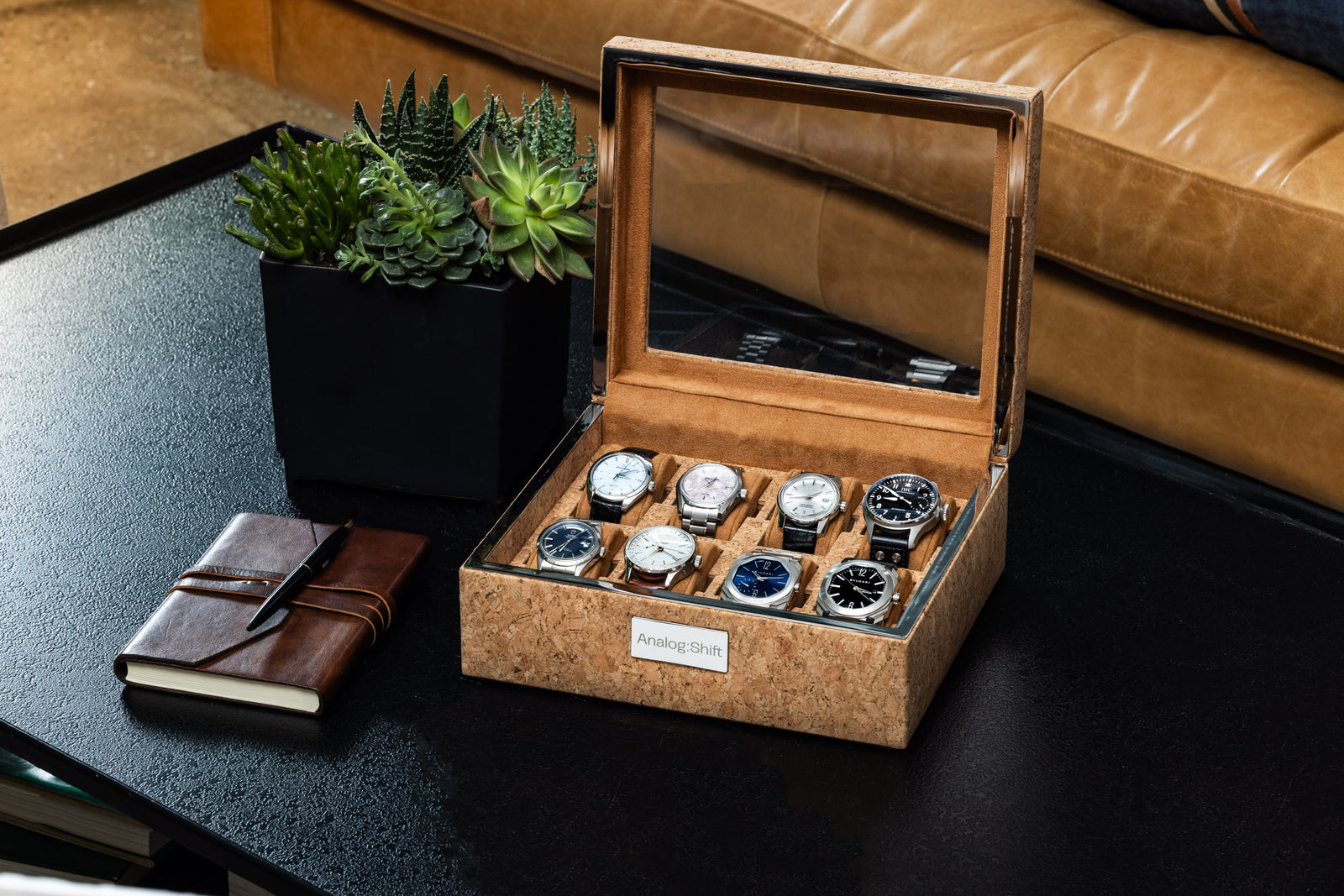 WOLF X Analog:Shift 1976 Collection 8-Piece Cork Watch Box
