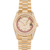 Rolex Day-Date 'Pave Diamond Ruby String Dial'