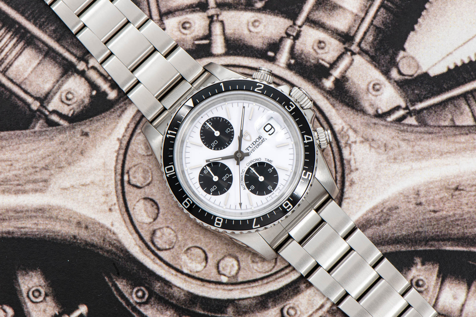 Tudor Oysterdate Chronograph 'Small Block' Panda Dial