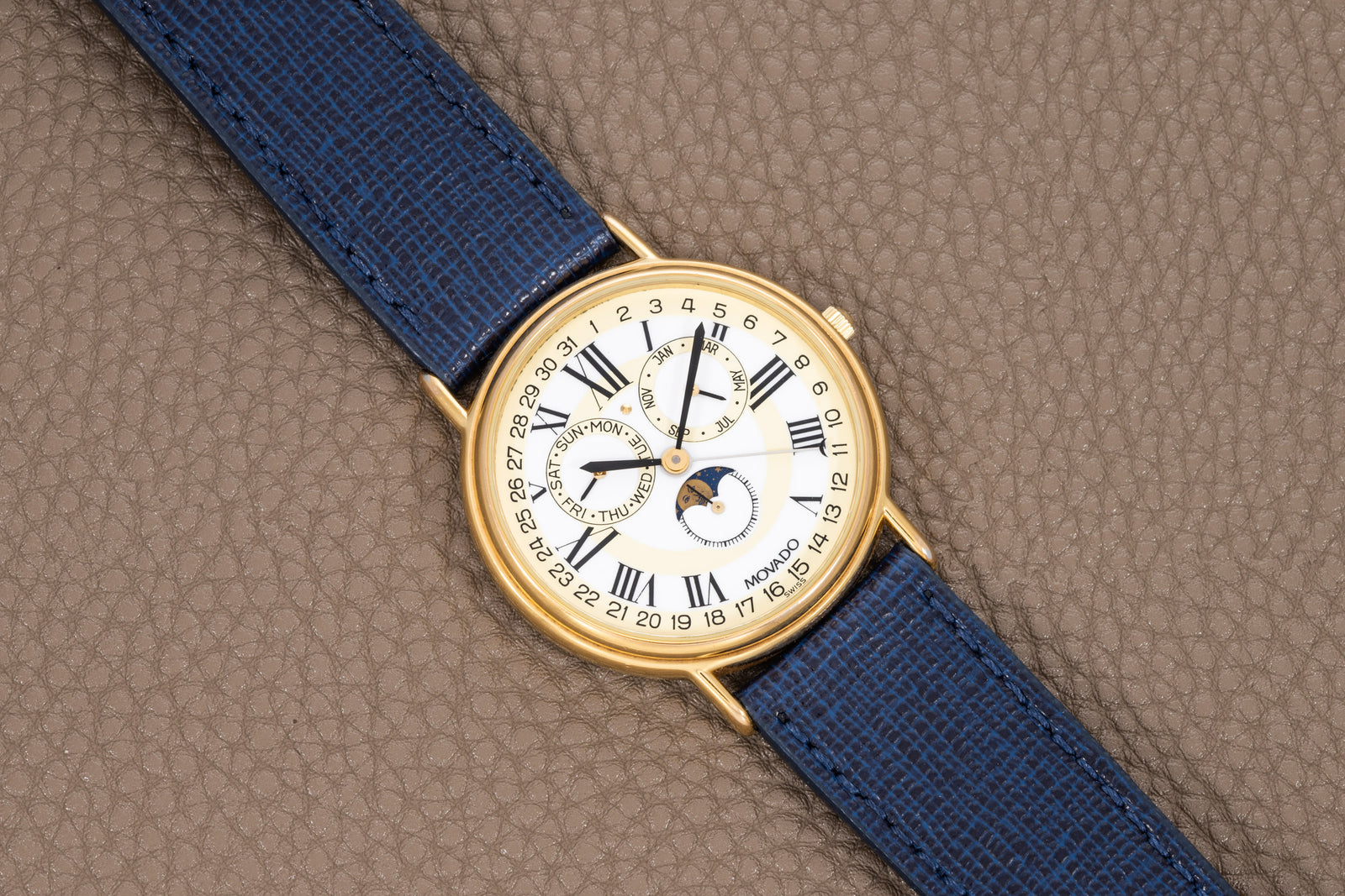 Movado Annual Calendar Triple Date Moonphase