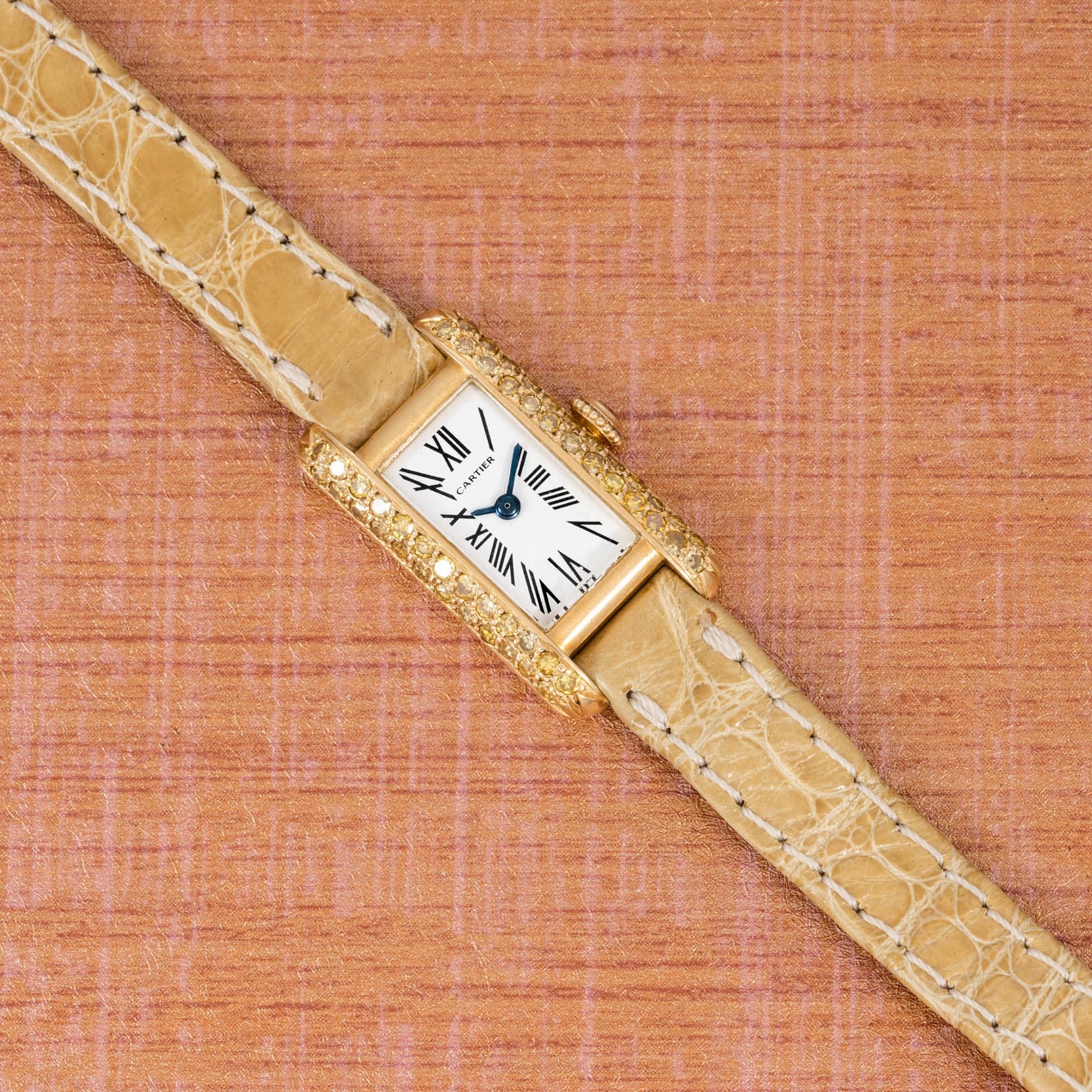 Cartier Tank Louis Yellow Gold with Bracelet Manual Wide Ladies