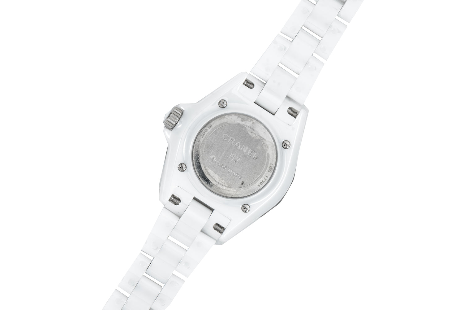 CHANEL J12 Quartz Lady's Watch in SS and White Ceramic