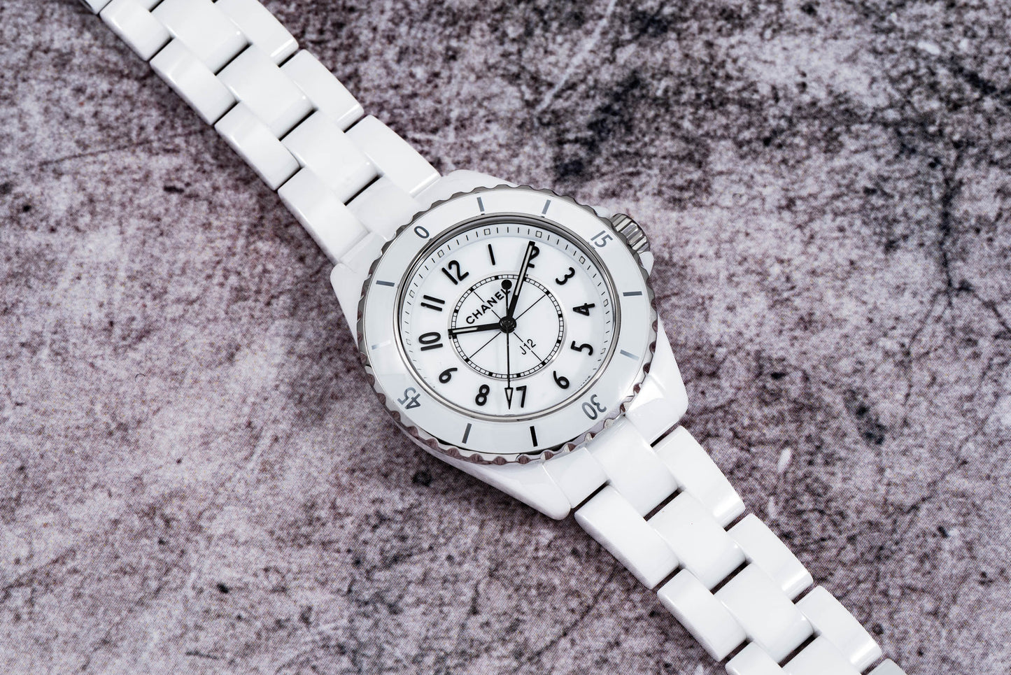 Chanel J12 Quartz White Dial White Steel Strap Watch for Women